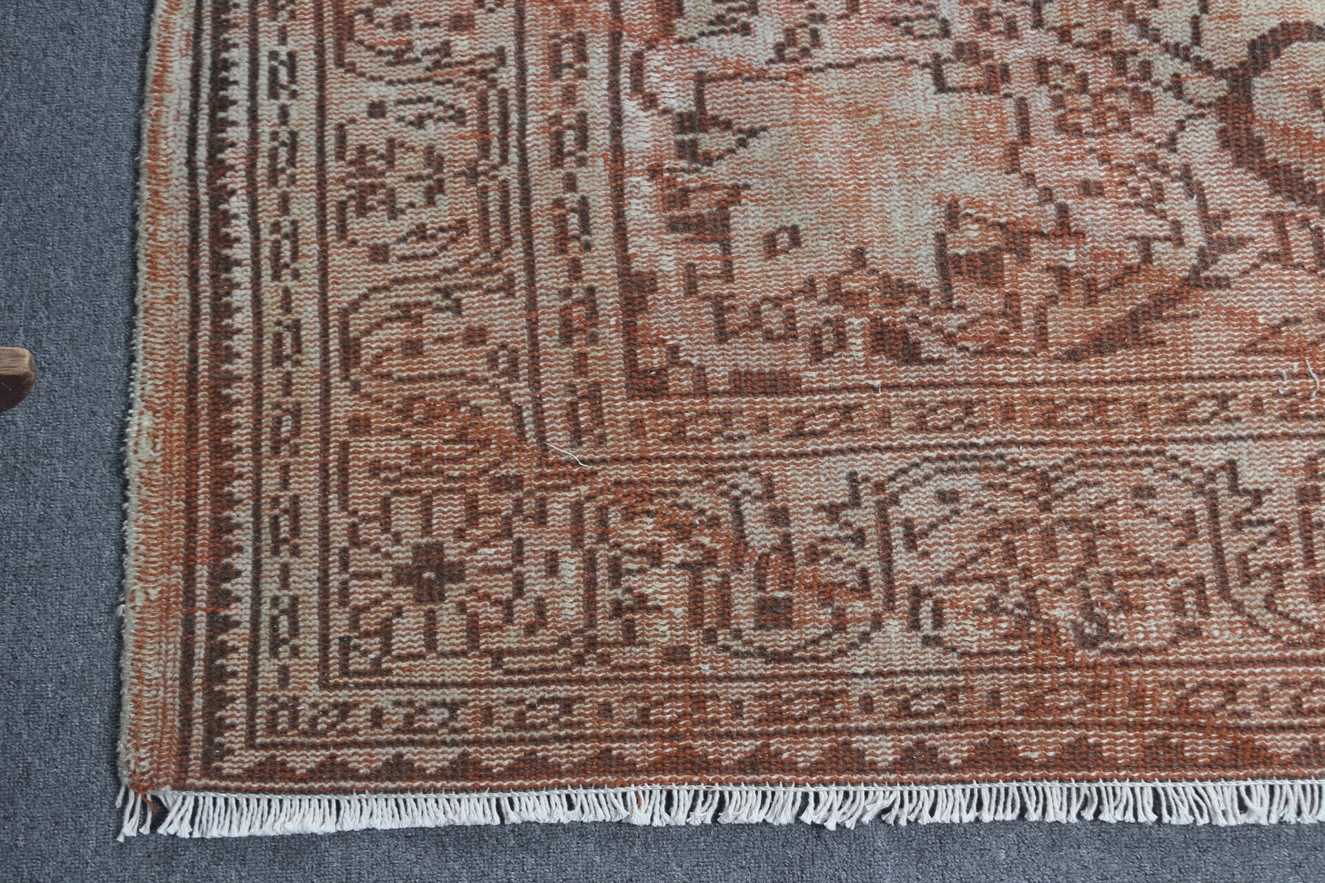 Vintage Rug, Turkish Rug, Home Decor Rug, Orange Oushak Rug, Bedroom Rug, Living Room Rugs, Moroccan Rug, Ethnic Rug, 5.9x10.3 ft Large Rug