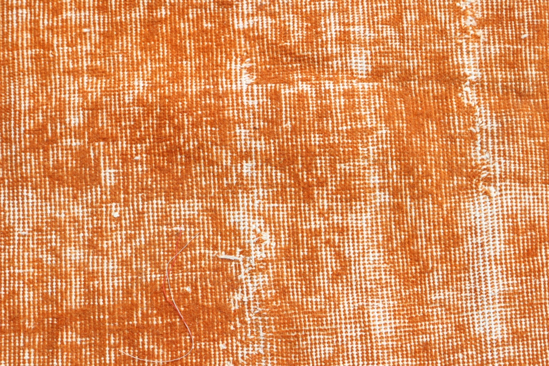 Orange Wool Rug, Handmade Rug, Bathroom Rugs, Home Decor Rug, 3.6x3.5 ft Small Rug, Vintage Rugs, Wool Rug, Turkish Rugs, Rugs for Door Mat