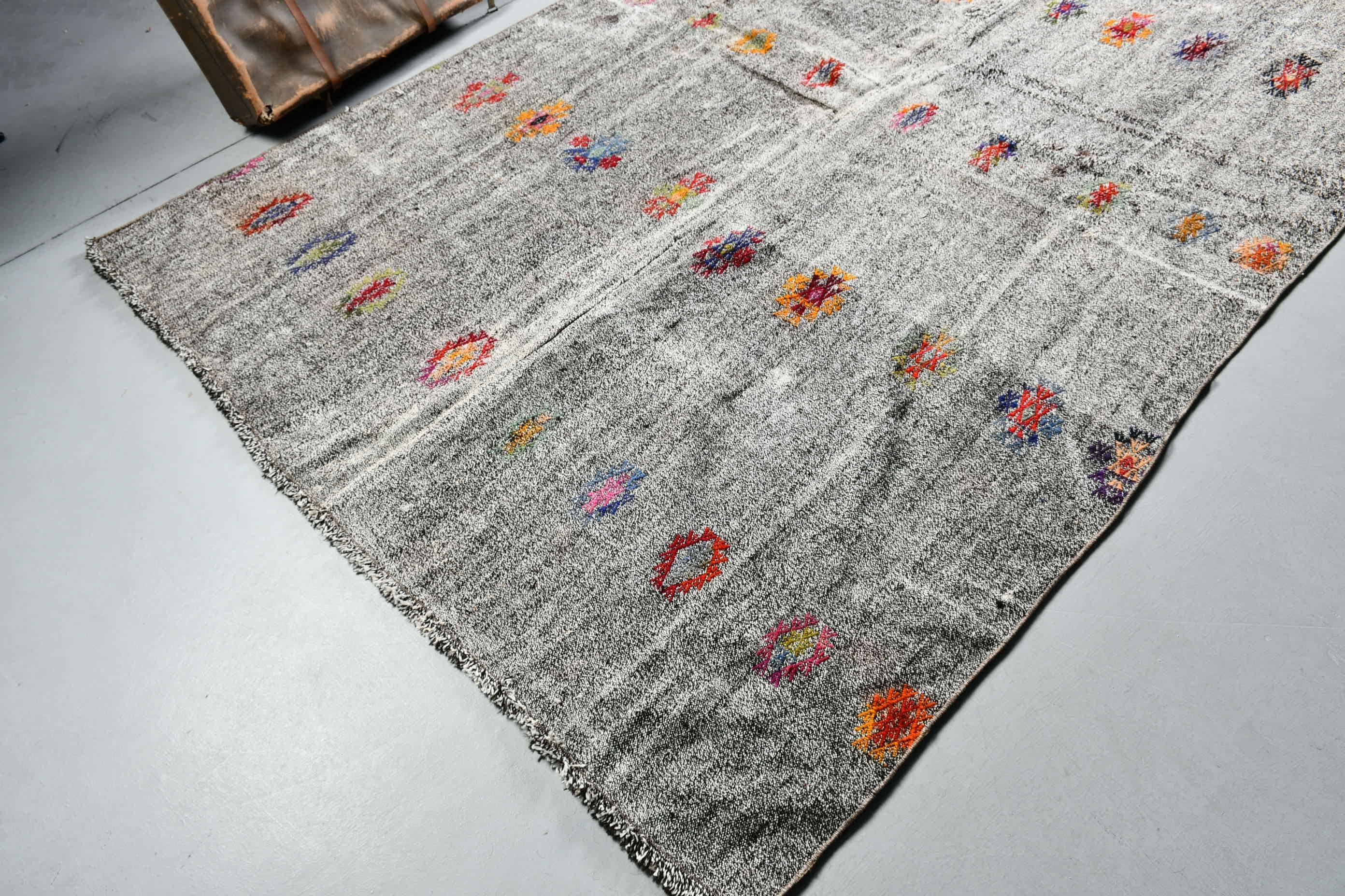 Salon Halısı, Türk Halısı, Bej Yatak Odası Halıları, Oturma Odası Halıları, Havalı Halılar, Anadolu Halıları, Vintage Halı, Kilim, 6,1x9,5 ft Büyük Halılar