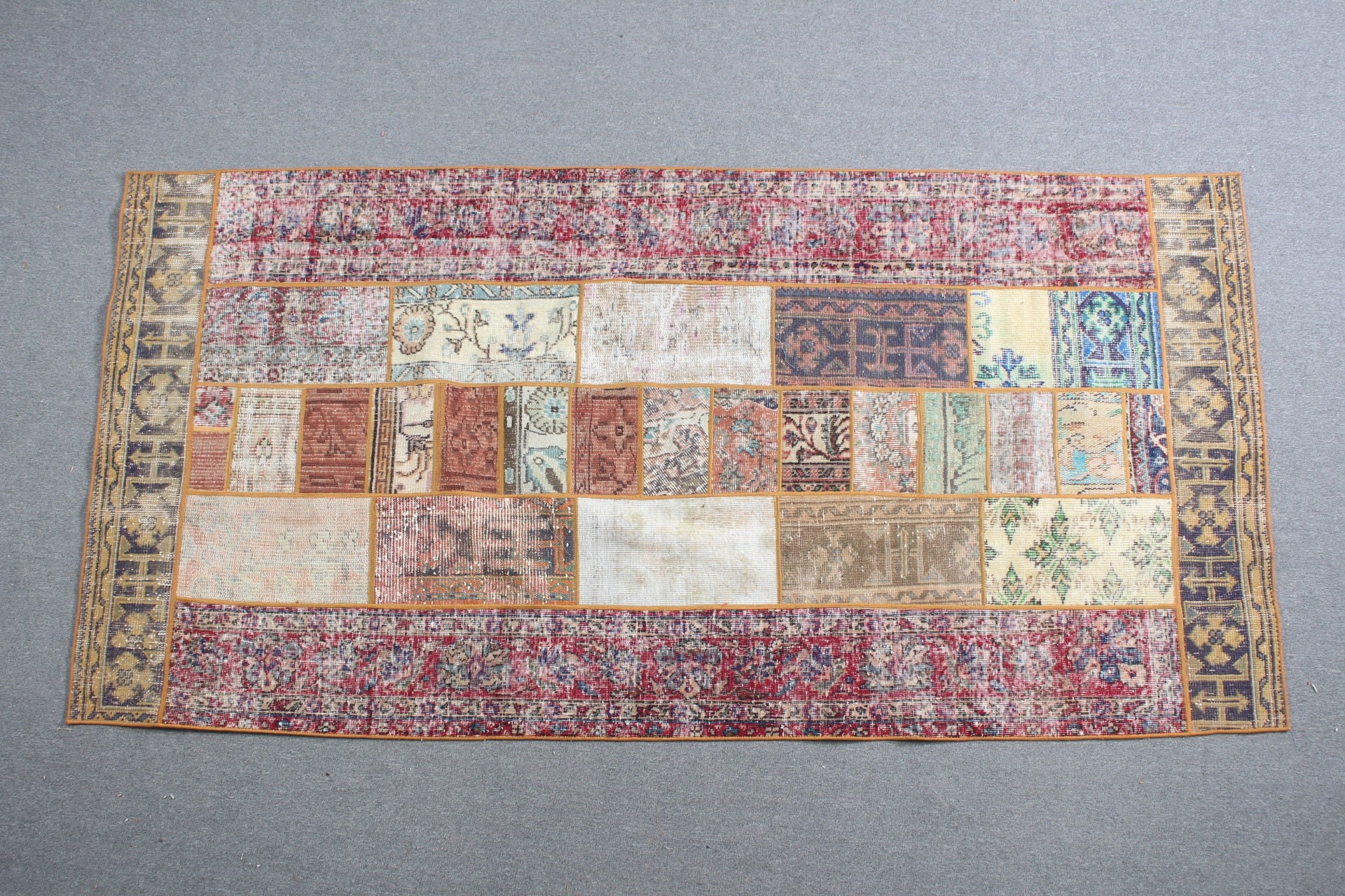 4.2x8.6 ft Area Rug, Vintage Rugs, Cute Rug, Living Room Rugs, Oushak Rug, Floor Rug, Turkish Rug, Home Decor Rug, Rainbow Oriental Rug