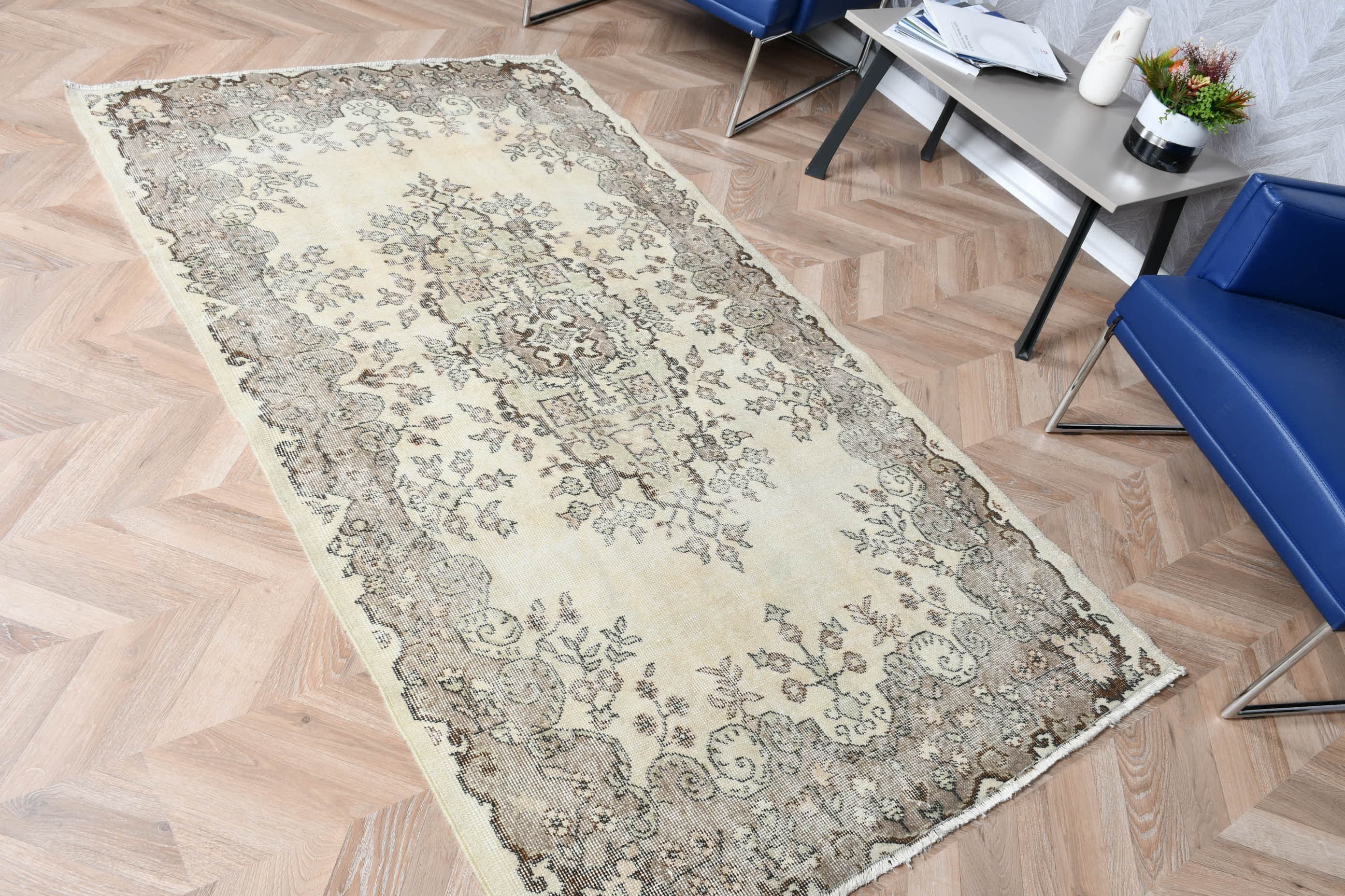 Mutfak Halısı, Yer Halısı, Kahverengi Anadolu Halıları, Vintage Halılar, Soğuk Halı, Yün Halı, Yemek Odası Halıları, Türk Halısı, 3,9x6,8 ft Alan Halısı