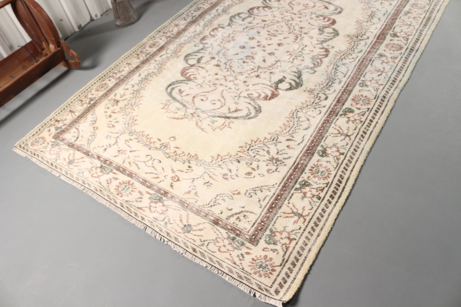 Turkish Rug, Moroccan Rug, Distressed Rugs, Oushak Rug, 5.8x9 ft Large Rugs, Dining Room Rugs, Vintage Rug, Beige Antique Rug, Salon Rug