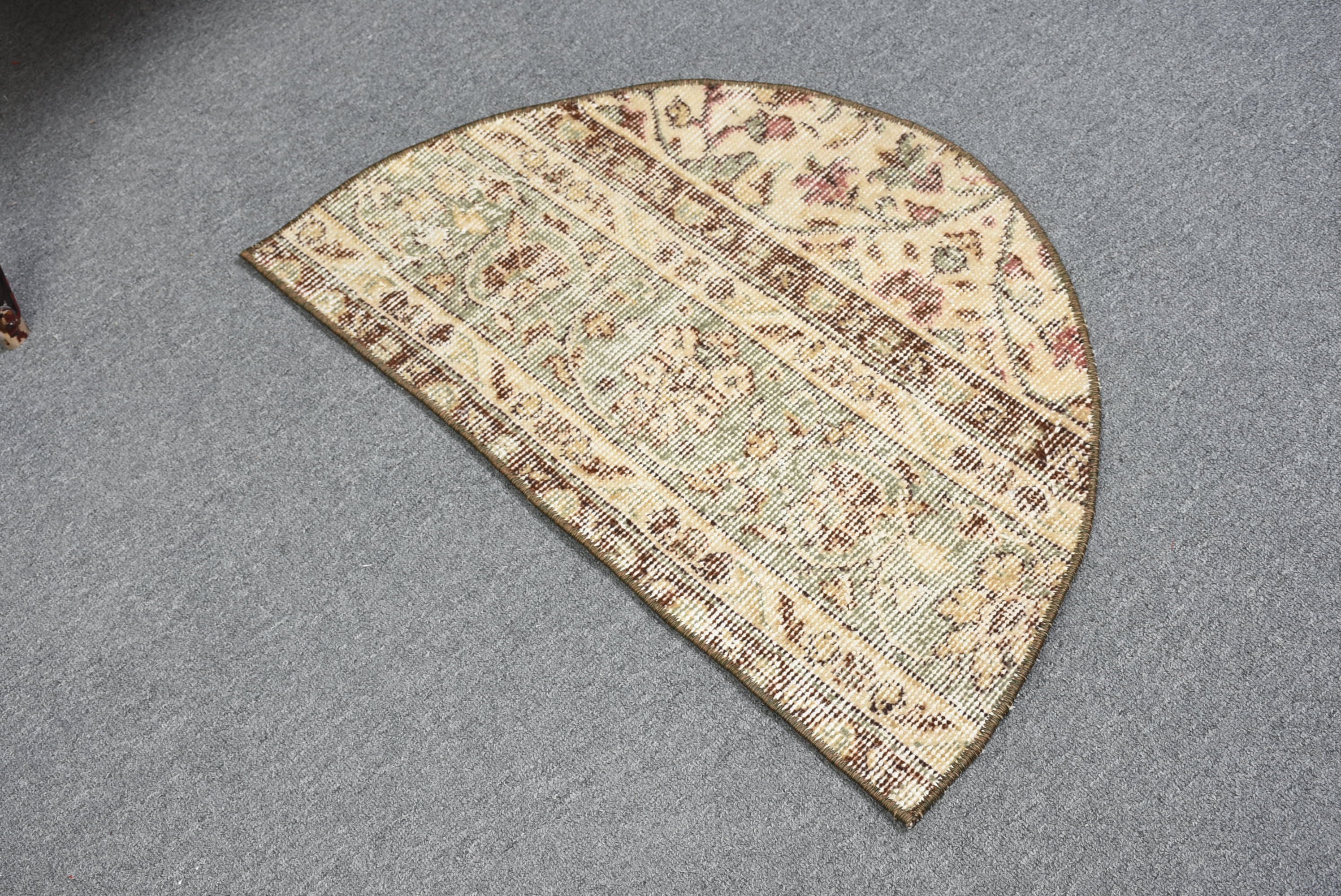 2.5x1.5 ft Small Rug, Door Mat Rugs, Rugs for Door Mat, Beige Kitchen Rugs, Entry Rug, Vintage Rug, Oushak Rug, Cool Rug, Turkish Rug