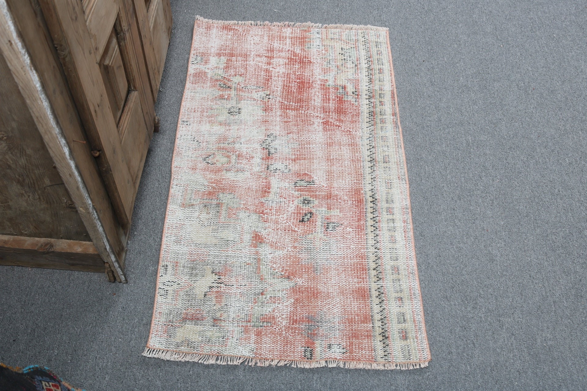 Turkish Rugs, Vintage Rug, Modern Rug, Wall Hanging Rug, 1.9x3.4 ft Small Rugs, Bath Rug, Red Moroccan Rugs, Luxury Rugs