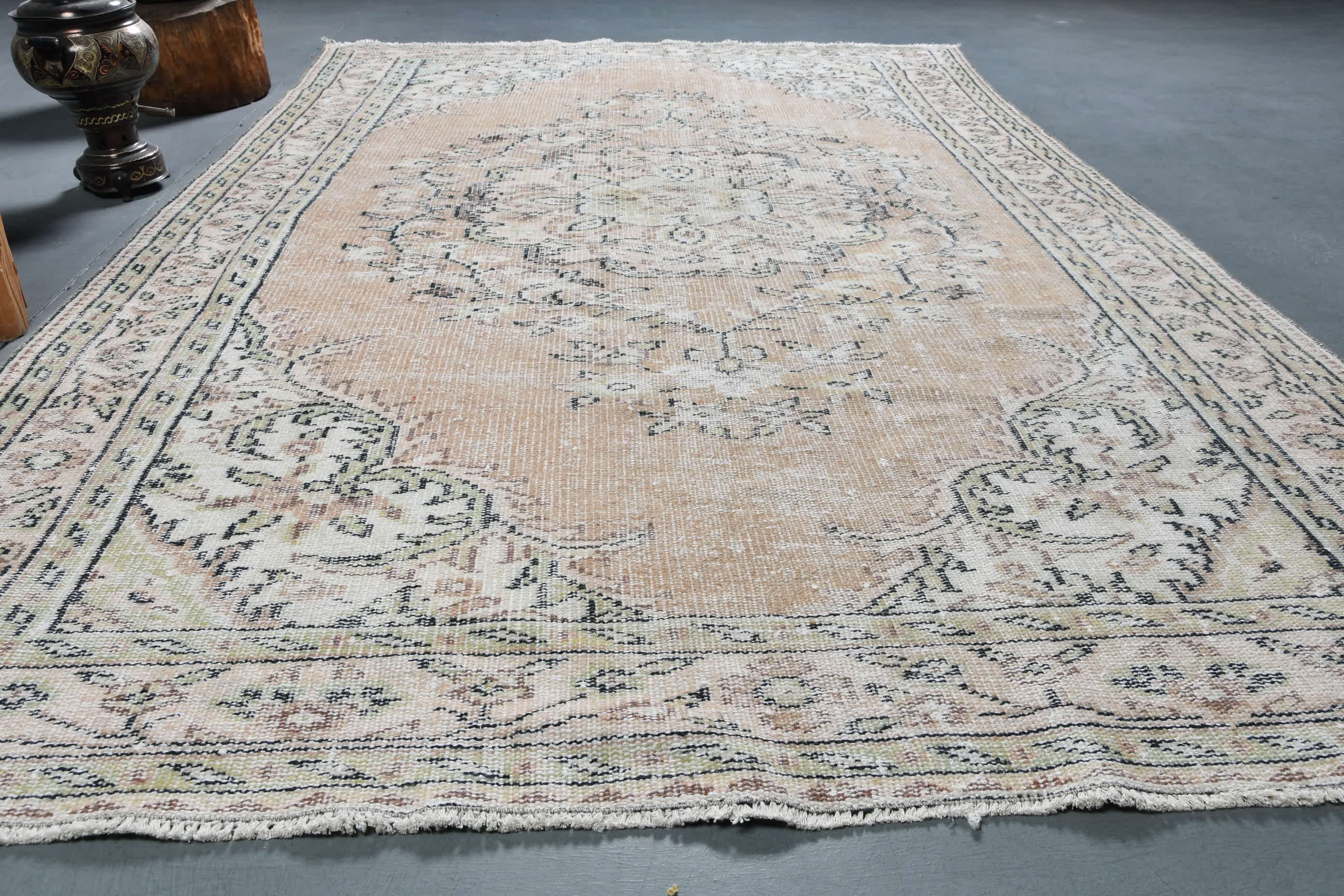 Living Room Rugs, Bedroom Rugs, Kitchen Rugs, Vintage Rug, Oushak Rug, Art Rug, Turkish Rugs, Brown  5.4x9.3 ft Large Rug