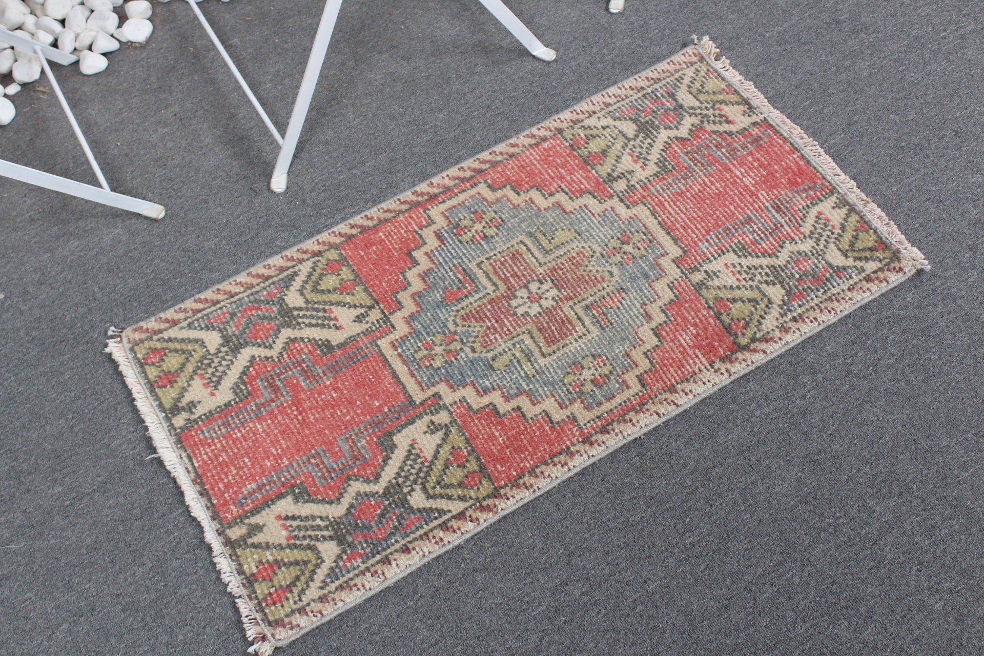 Turkish Rug, Antique Rug, 1.6x3 ft Small Rug, Bedroom Rug, Kitchen Rug, Vintage Rugs, Rugs for Kitchen, Bathroom Rugs, Red Bedroom Rug