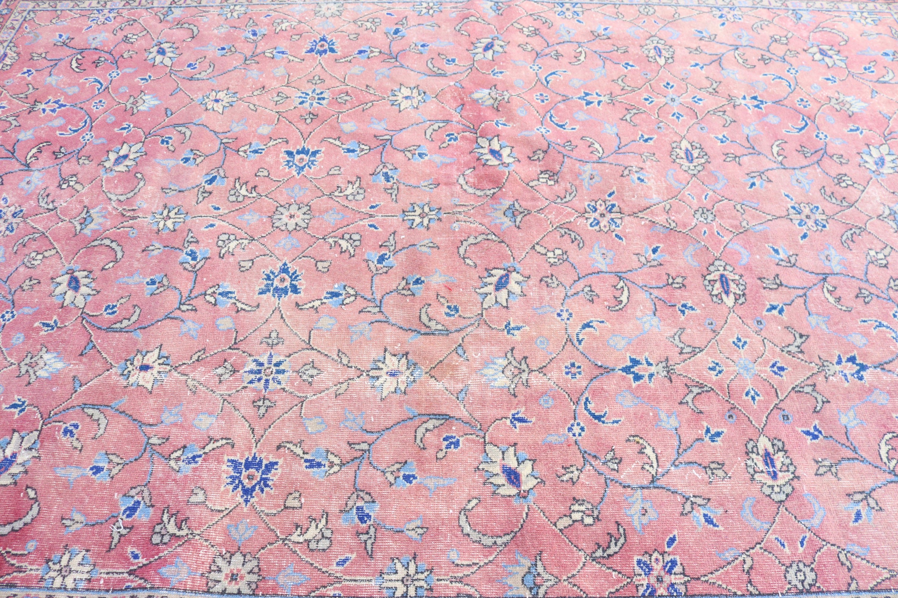 7.9x11.2 ft Büyük Boy Halılar, Vintage Halı, Büyük Boho Halı Halıları, Mutfak Halısı, Büyük Boy Türk Halıları, Lüks Halılar, Türk Halıları, Kırmızı Oushak Halıları