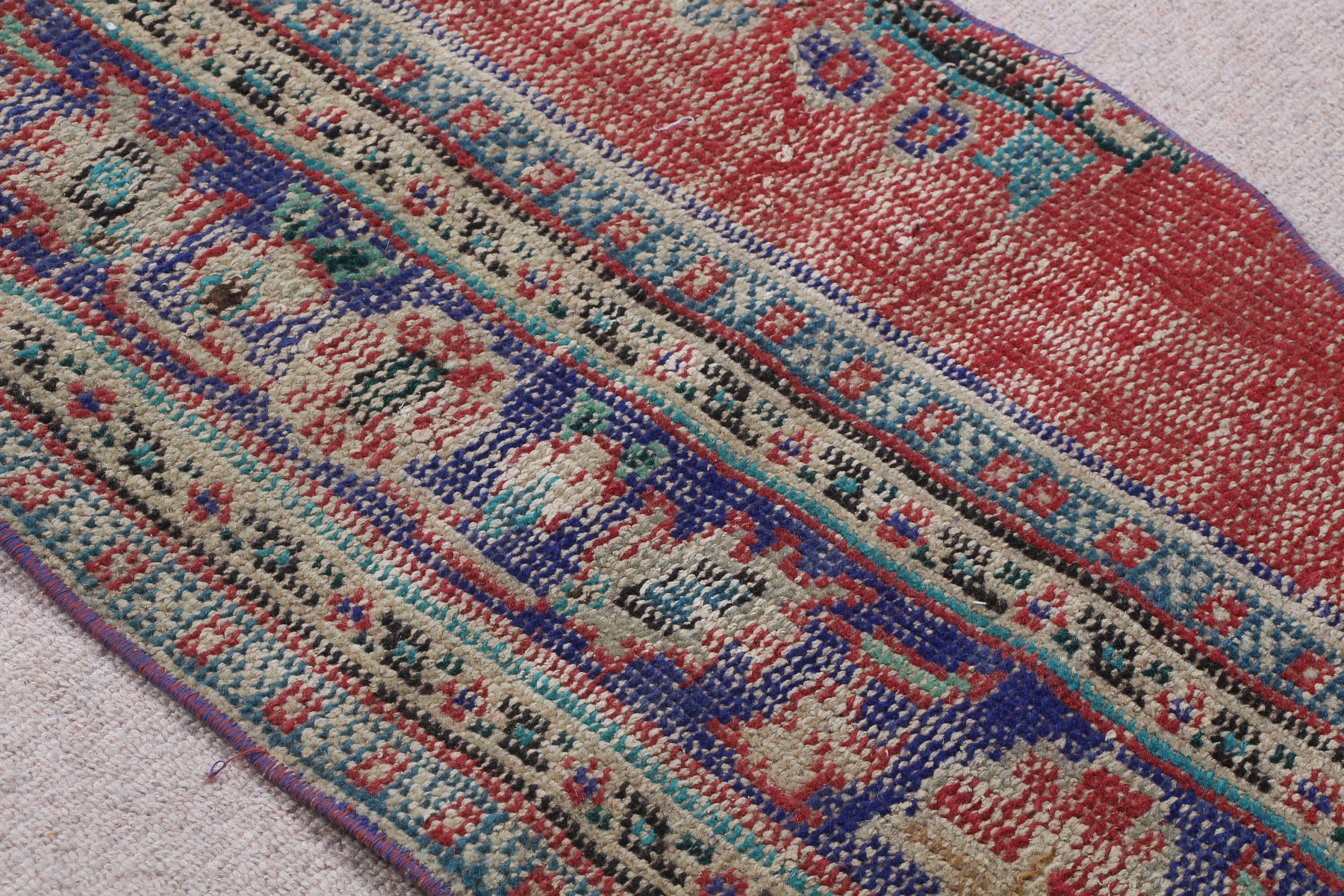 Oushak Halı, Sanat Halıları, Antika Halılar, Vintage Halı, 2,5x1,6 ft Küçük Halı, Duvara Asılı Halı, Türk Halısı, Bej Fas Halıları, Banyo Halıları