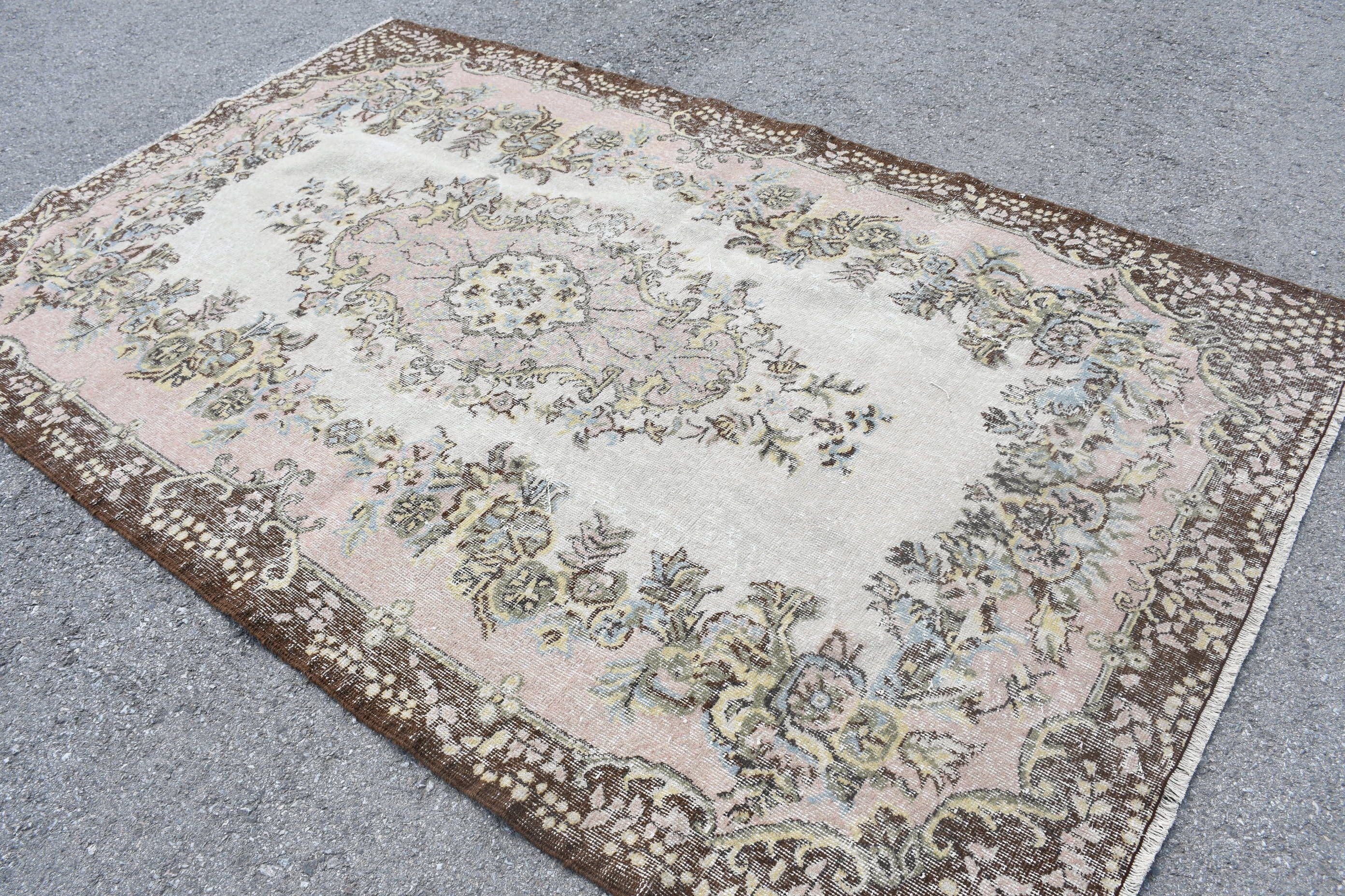 Beige Bedroom Rugs, Turkish Rugs, Dining Room Rugs, Living Room Rug, Oriental Rugs, 5.6x9 ft Large Rug, Old Rug, Vintage Rugs, Kitchen Rugs