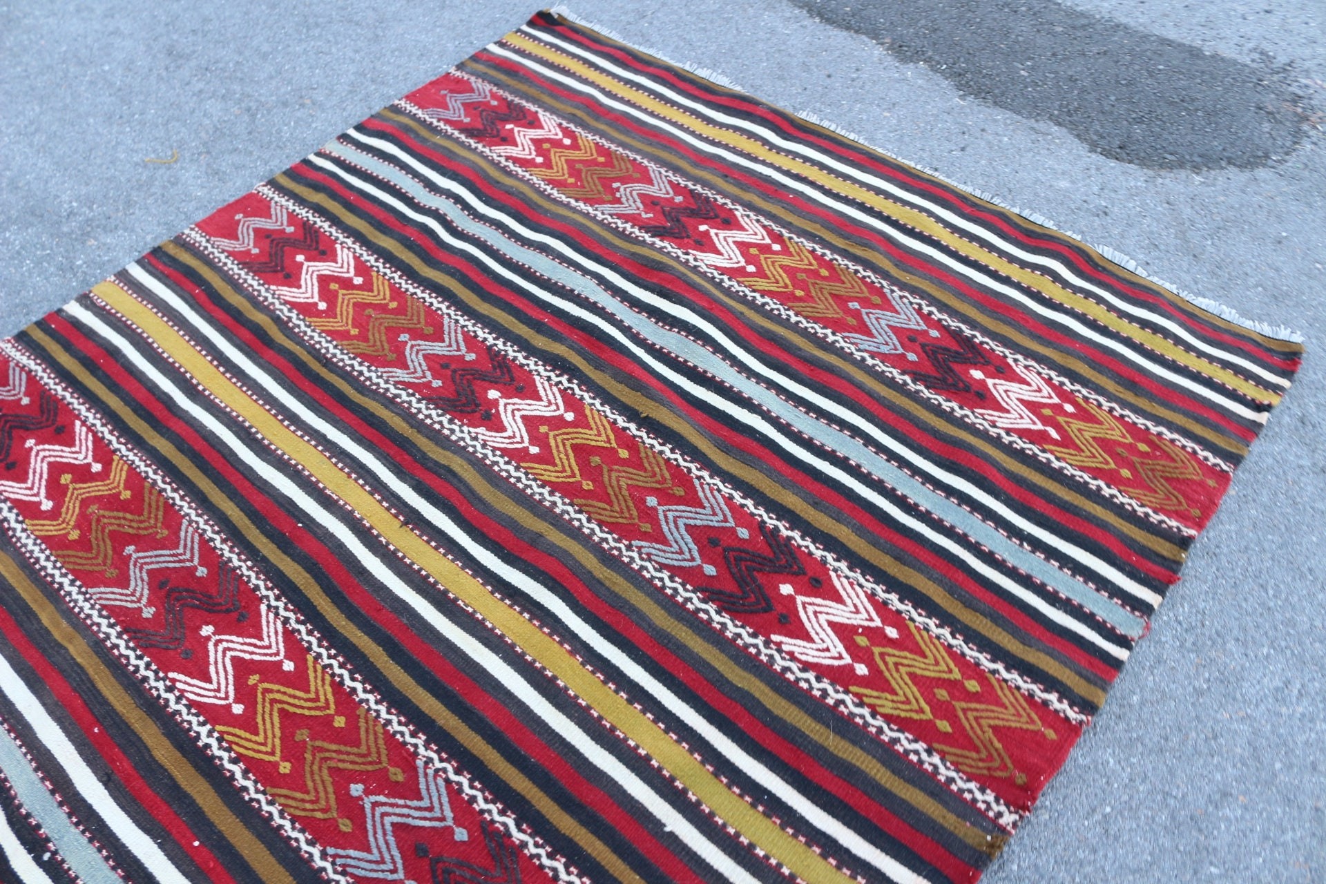 5.4x9.6 ft Large Rug, Cute Rug, Red Floor Rug, Dining Room Rug, Bedroom Rug, Turkish Rug, Oriental Rug, Vintage Rug, Home Decor Rugs, Kilim