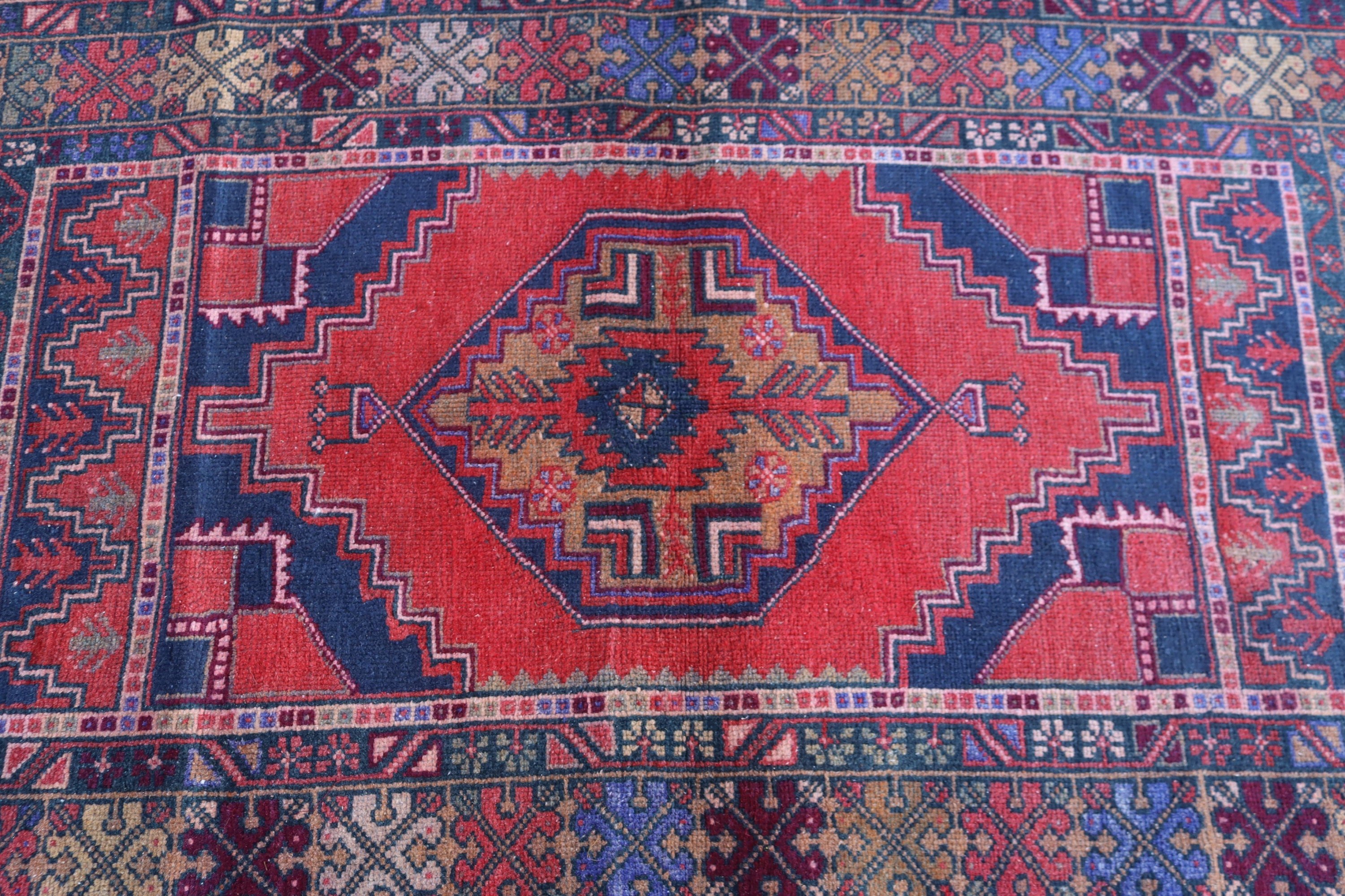 Vintage Vurgulu Halılar, Yatak Odası Halıları, Kırmızı Nötr Halı, Oushak Halısı, Vintage Halılar, 3,4x5,6 ft Accent Halıları, Türk Halısı, Boho Halıları