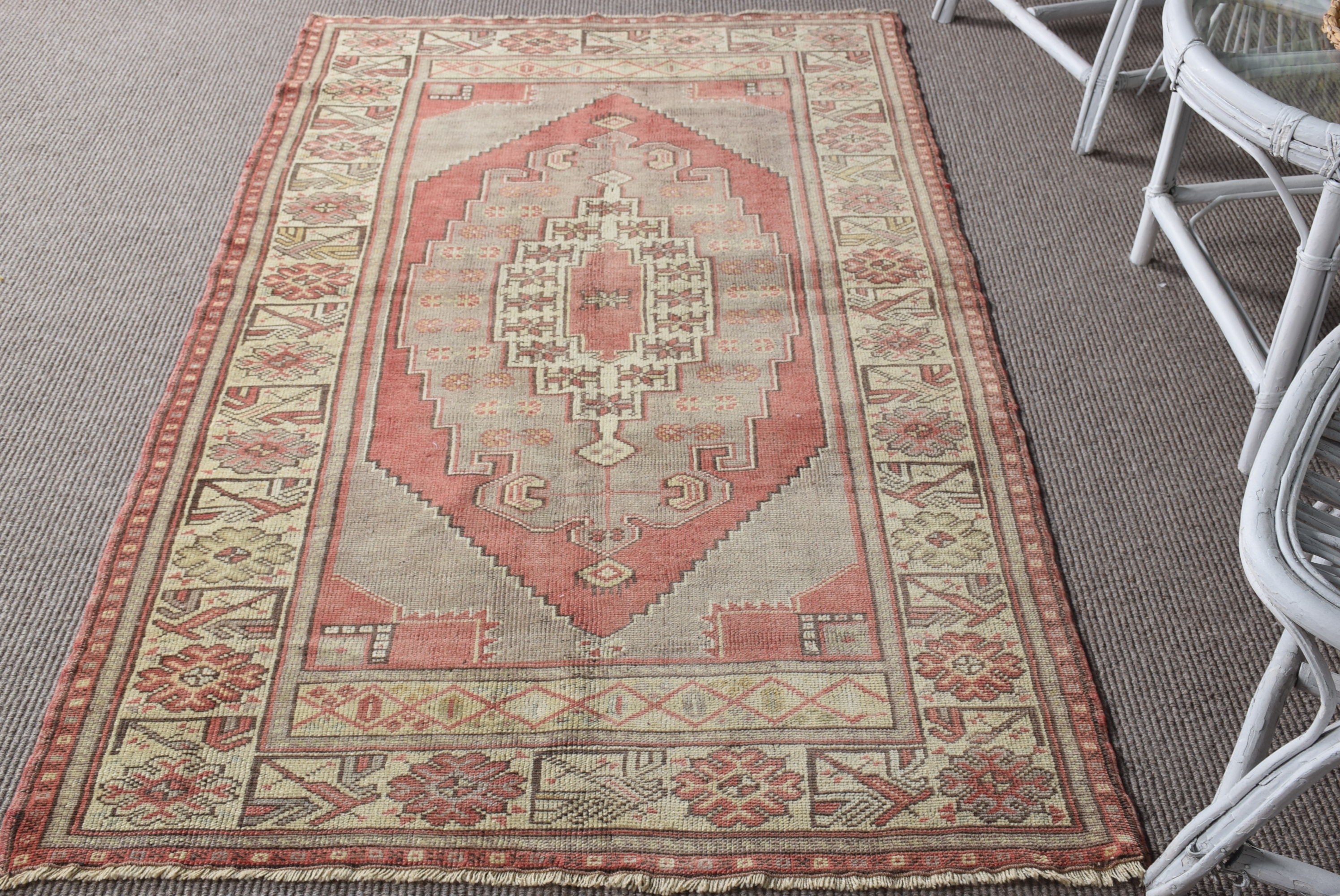 Oryantal Halılar, Vintage Halı, 3,6x6,2 ft Vurgulu Halı, Mutfak Halıları, Çocuk Odası Halısı, Mutfak Halısı, Türk Halısı, Gri Soğuk Halı, Etnik Halılar