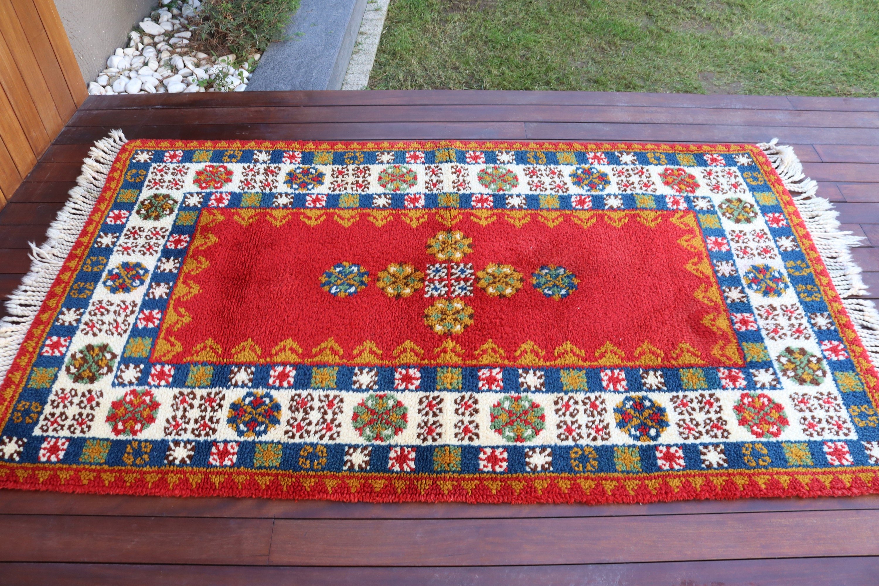 Turkish Rug, Indoor Rug, 3.8x6.4 ft Area Rug, Home Decor Rug, Boho Rugs, Kitchen Rugs, Red Bedroom Rug, Rugs for Dining Room, Vintage Rugs