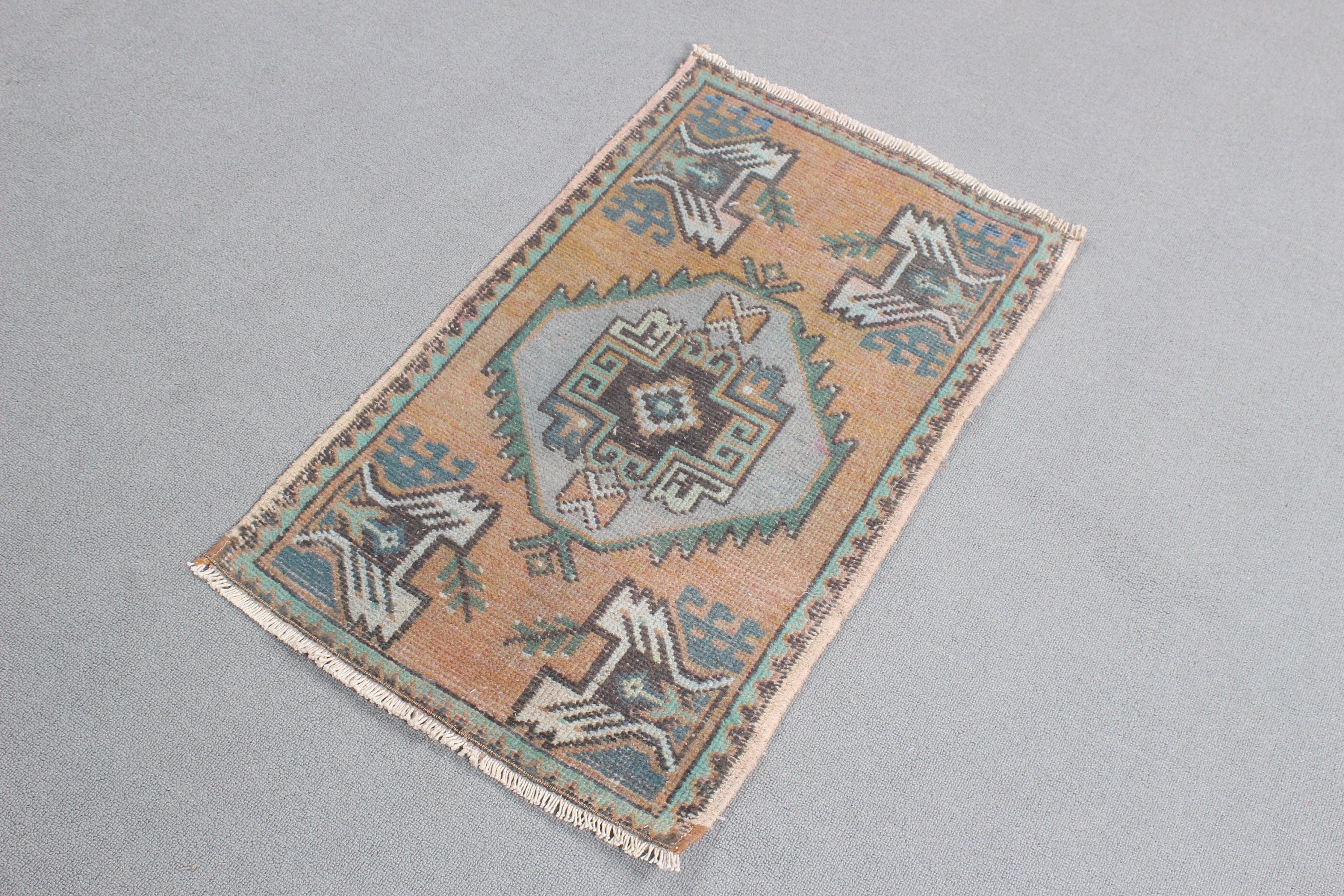 Turkish Rugs, Car Mat Rugs, Home Decor Rug, Brown Moroccan Rugs, Wall Hanging Rugs, Flatweave Rug, Vintage Rugs, 1.6x2.8 ft Small Rug