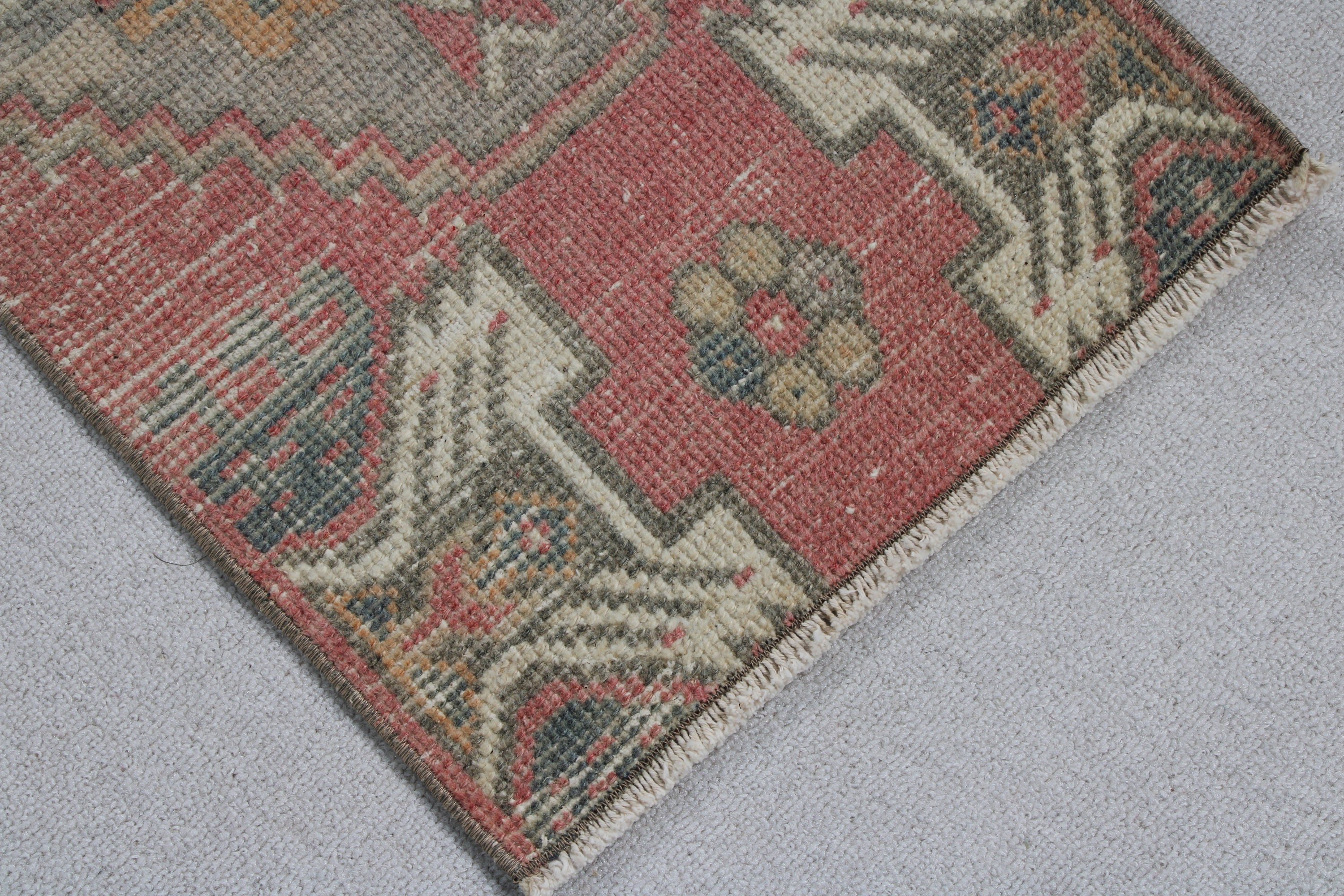 Flatweave Rugs, Oushak Rug, Vintage Rugs, Entry Rugs, Red Bedroom Rugs, Bathroom Rugs, 1.4x2.9 ft Small Rugs, Luxury Rug, Turkish Rugs