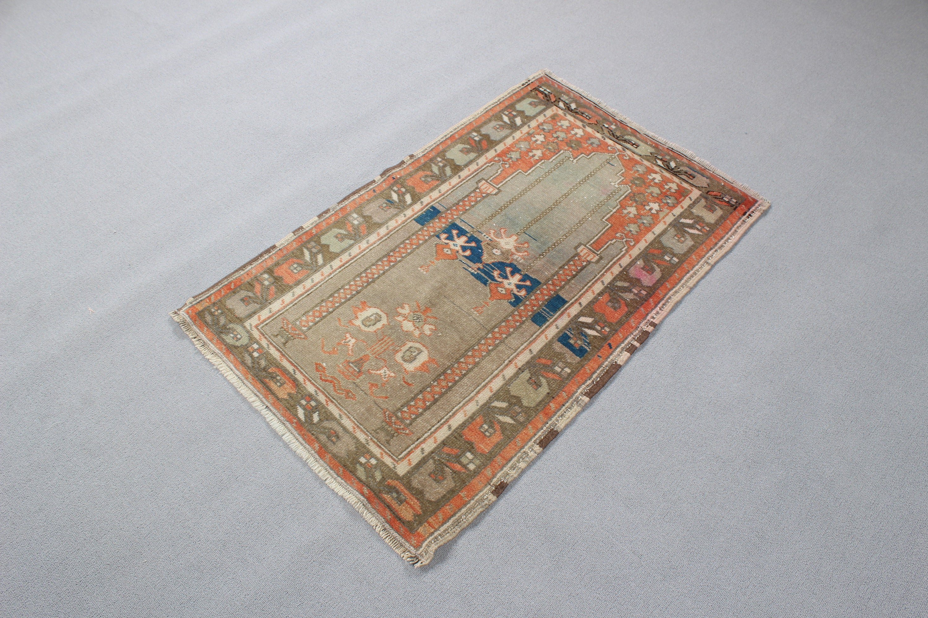 Araba Paspas Halıları, 2.4x3.7 ft Küçük Halı, El Dokuma Halı, Yeşil Fas Halısı, Türk Halısı, Giriş Halısı, Vintage Halılar, Bohem Halılar, Nötr Halılar