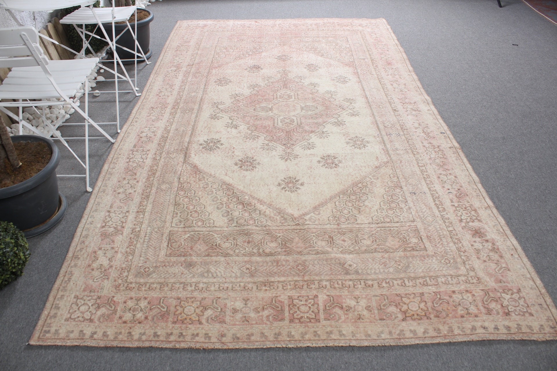 Turkish Rug, Rugs for Bedroom, Salon Rugs, 6x10.3 ft Large Rugs, Kitchen Rug, Cool Rug, Living Room Rugs, Vintage Rugs, Pink Anatolian Rug