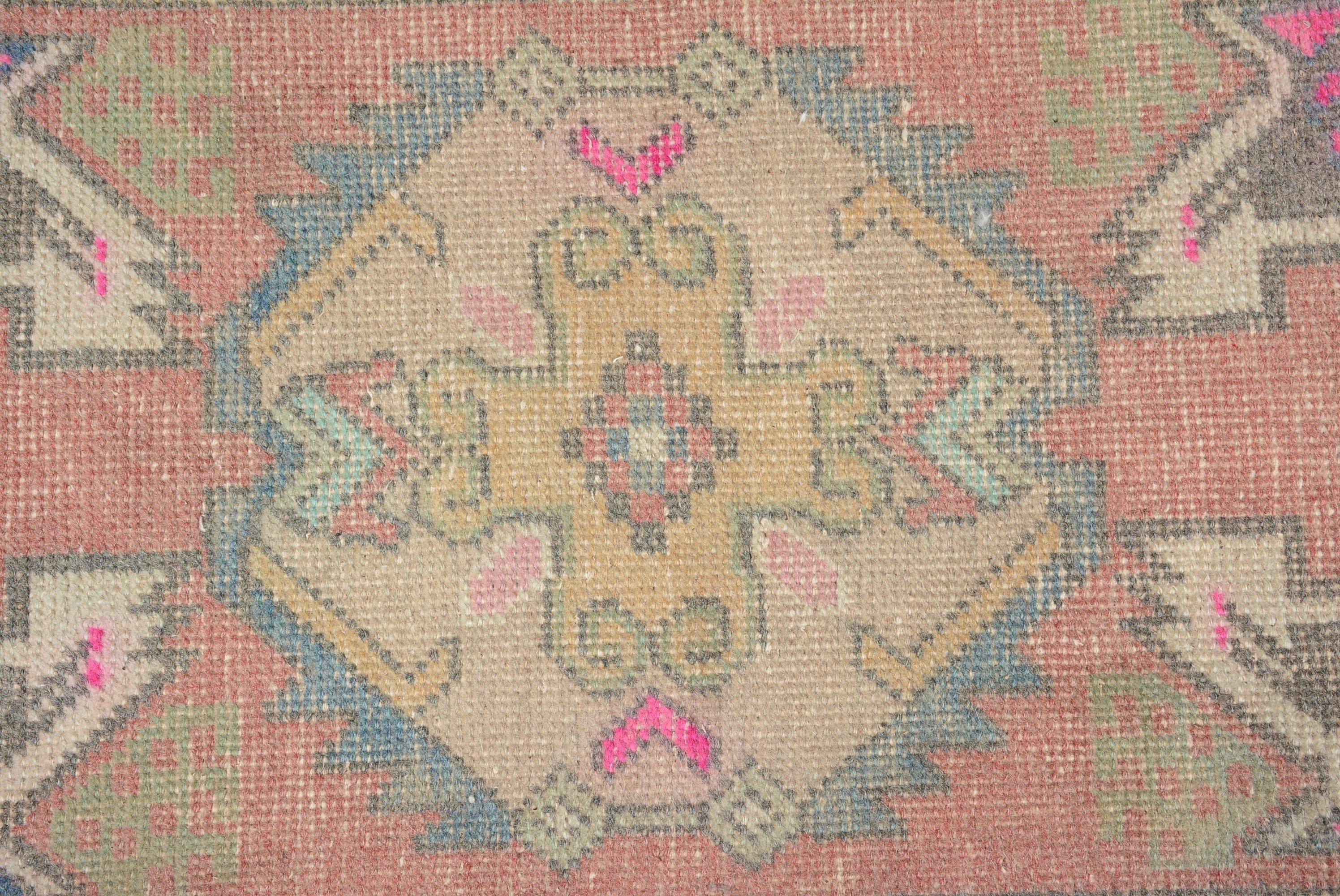 Anadolu Halısı, 1.6x3.1 ft Küçük Halı, Vintage Halılar, Kırmızı Antika Halı, Türk Halısı, Banyo Halıları, Banyo Halısı, Çocuk Halısı, Oryantal Halı