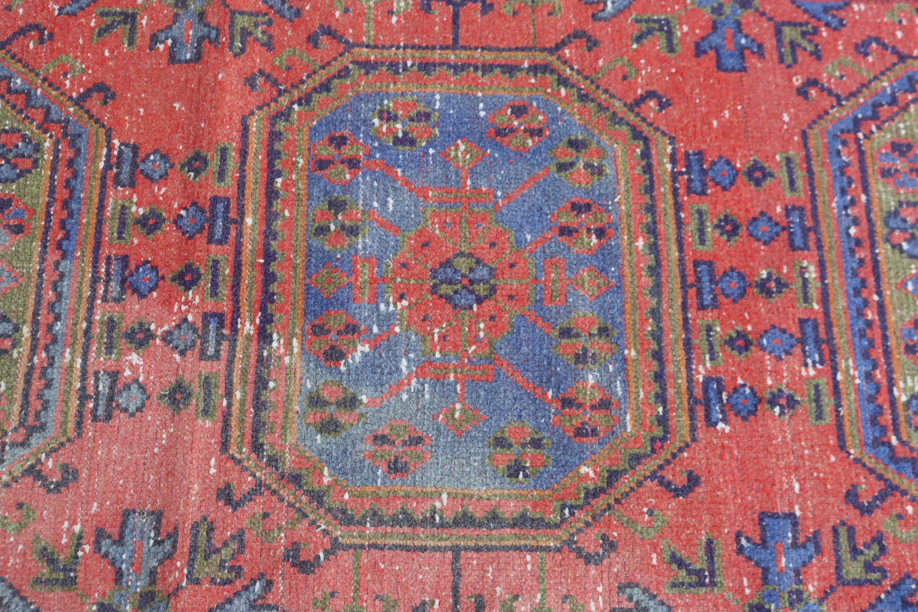 Vintage Halı, Türk Halısı, Koşucu Halıları, Aztek Halıları, 2.1x11.1 ft Koşucu Halısı, Anadolu Halısı, Turuncu Nötr Halılar, Yün Halılar, Merdiven Halıları