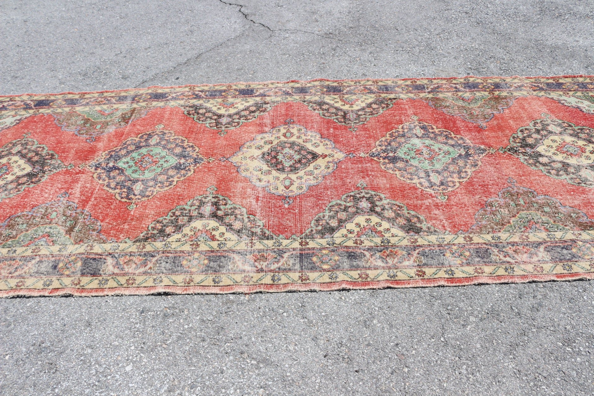 Red Floor Rug, Vintage Rugs, Cool Rugs, 4.8x12.4 ft Runner Rug, Antique Rugs, Hallway Rug, Rugs for Hallway, Stair Rug, Turkish Rug