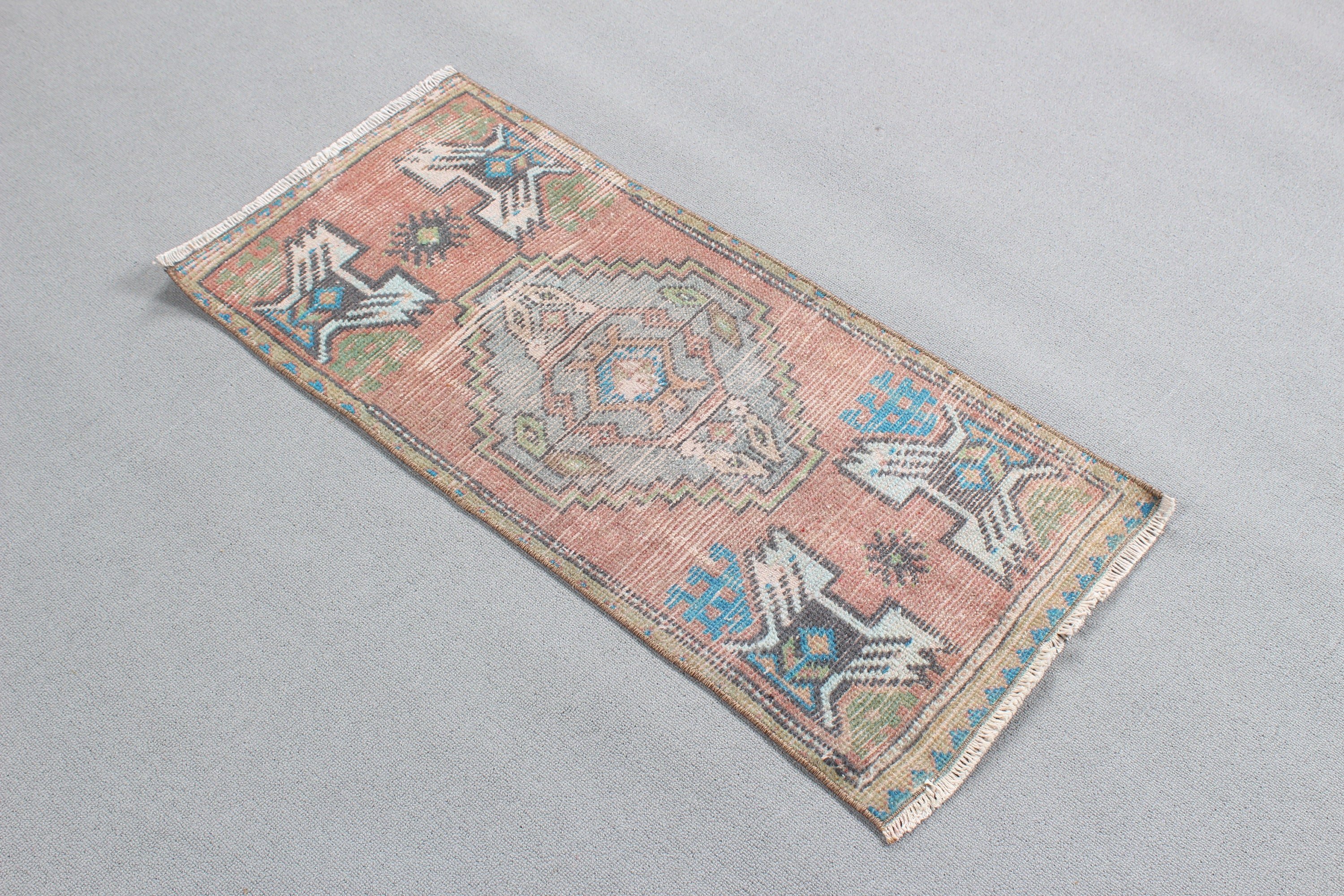 Luxury Rugs, 1.4x3.1 ft Small Rugs, Turkish Rugs, Brown Moroccan Rug, Wall Hanging Rugs, Geometric Rugs, Bath Rugs, Boho Rugs, Vintage Rugs