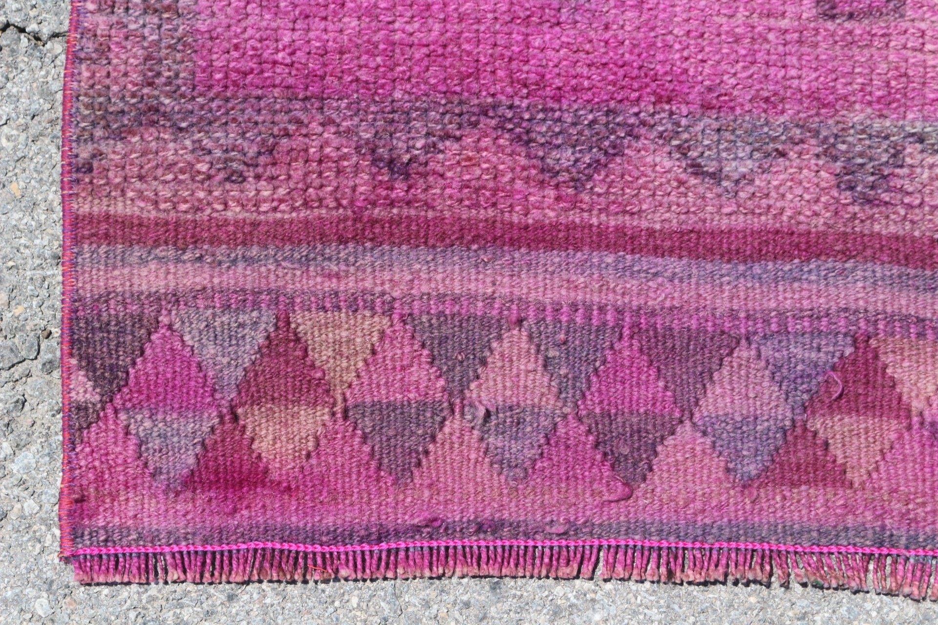 Anatolian Rug, Turkish Rugs, Kitchen Rug, Cool Rugs, Pink  2.8x12 ft Runner Rugs, Organic Rug, Vintage Rugs, Rugs for Corridor