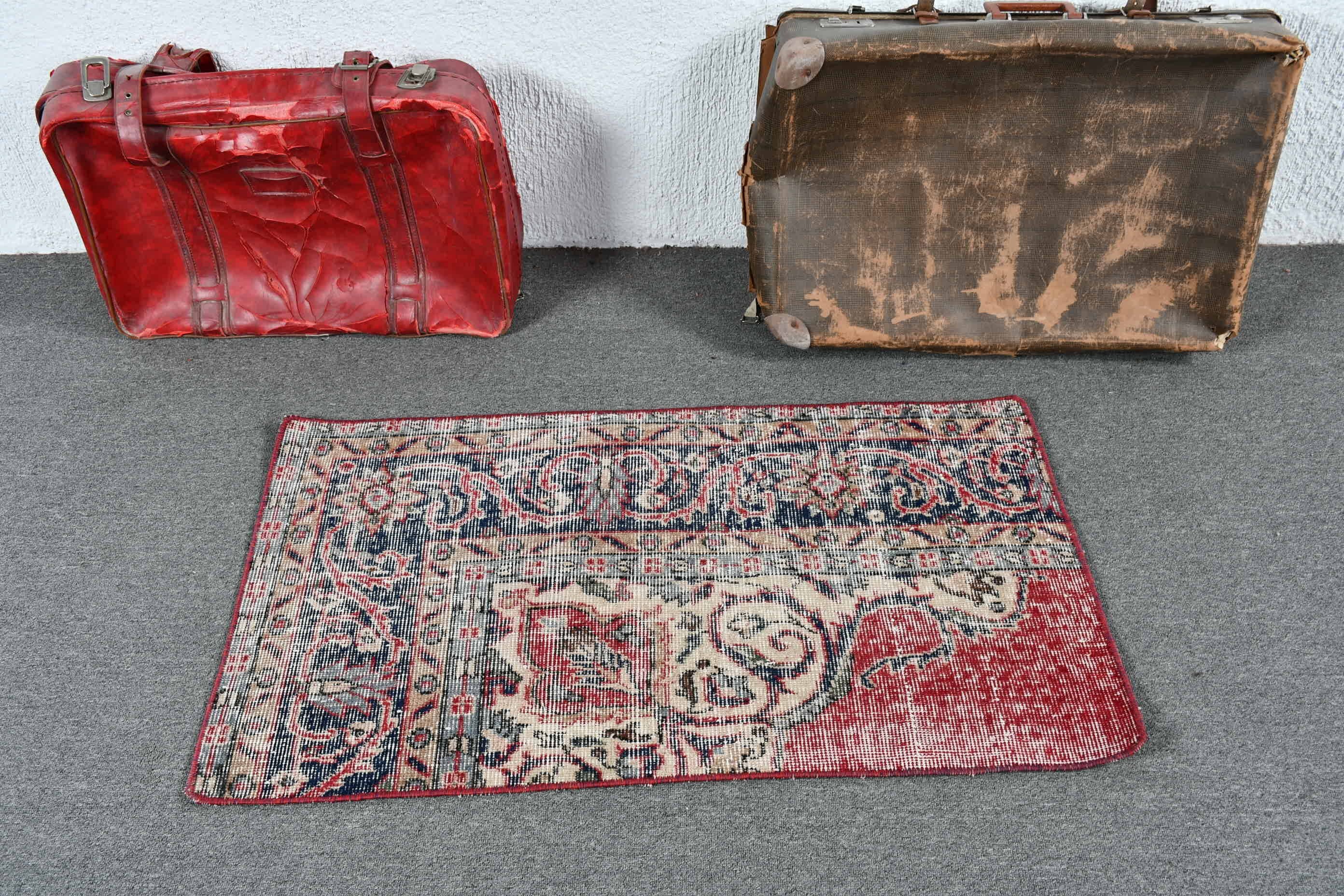 Anadolu Halısı, Yurt Halısı, Türk Halısı, Banyo Halıları, Yatak Odası Halısı, Vintage Halı, 2x3.6 ft Küçük Halı, Mavi Ev Dekor Halıları, Yatak Odası Halıları