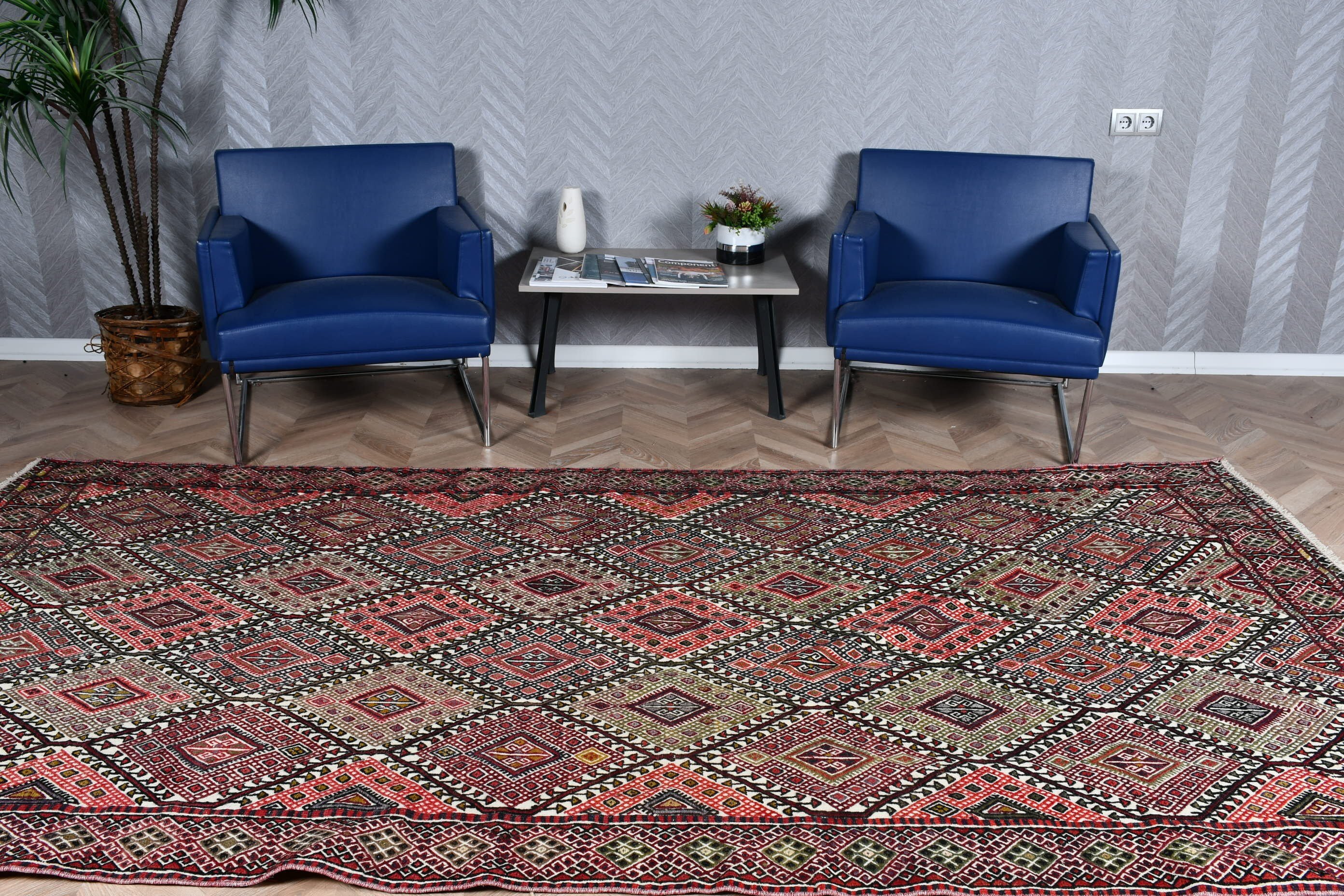 Oturma Odası Halısı, Vintage Halı, Türk Halısı, Salon Halısı, Fas Halısı, Bej Yatak Odası Halısı, Kilim, 5.2x10.7 ft Büyük Halılar