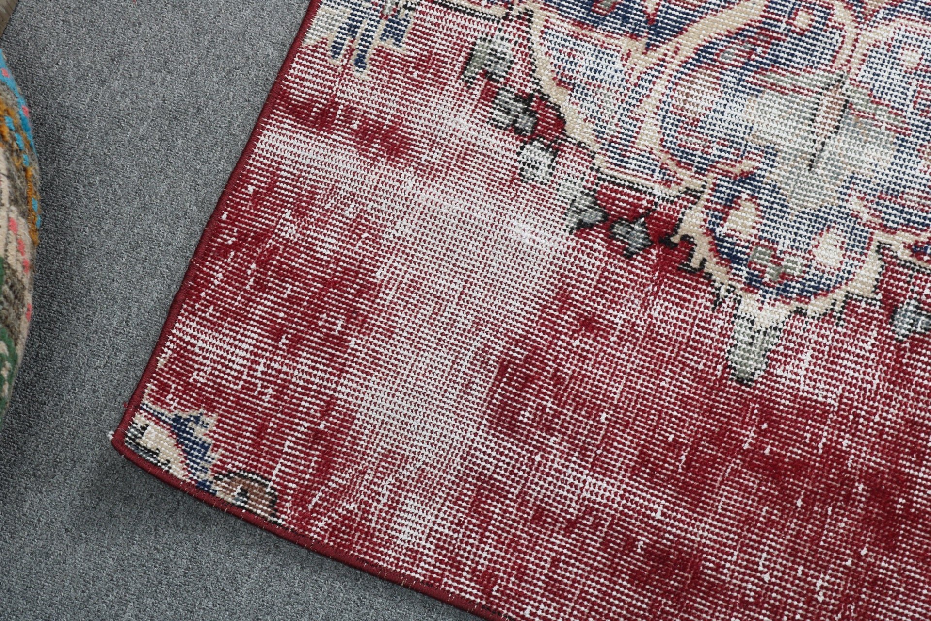 Bathroom Rugs, Flatweave Rug, Boho Rug, 2.6x4.9 ft Small Rugs, Bath Mat Boho Rug, Red Anatolian Rugs, Bath Rug, Turkish Rugs, Vintage Rugs