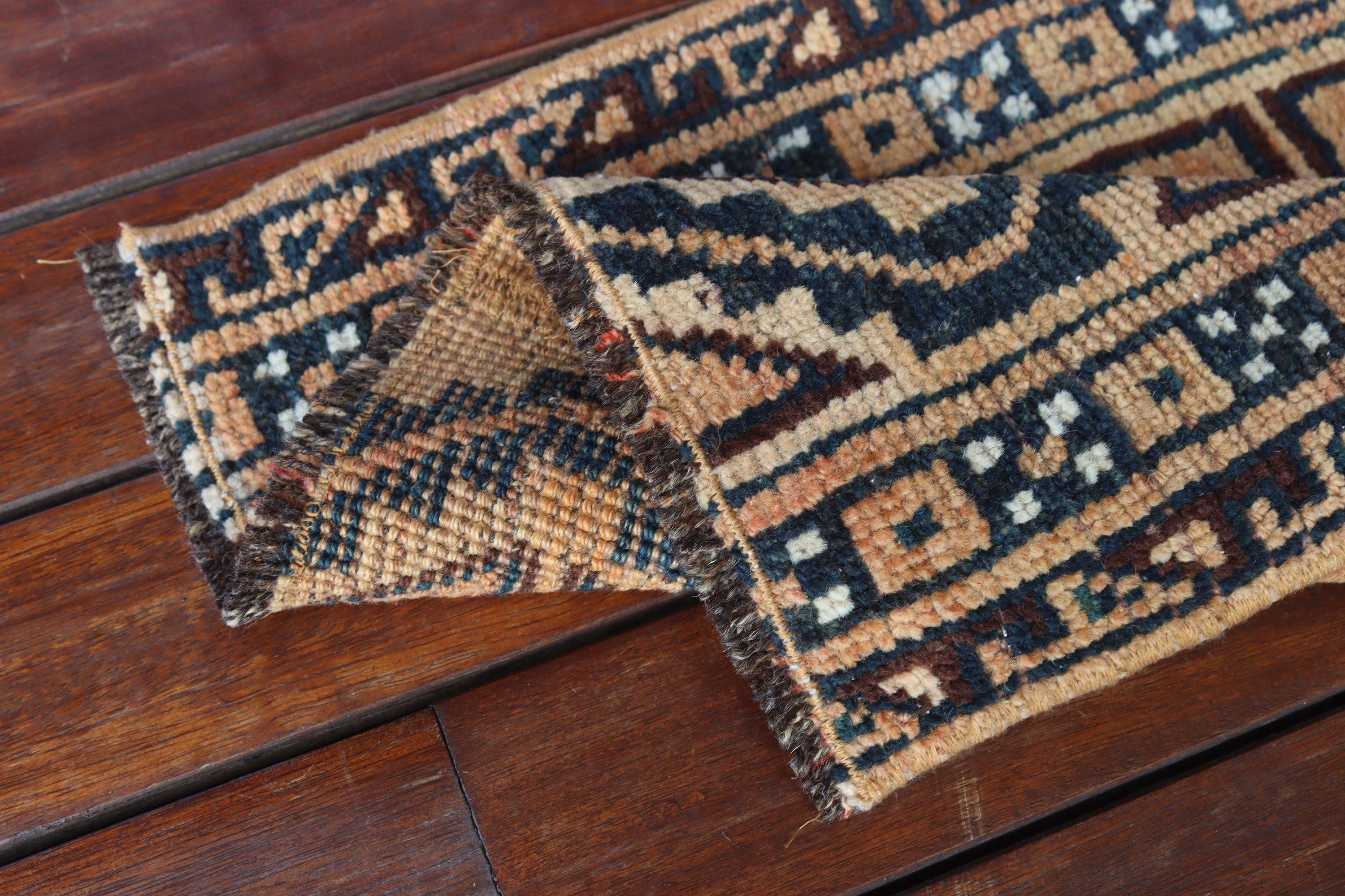 Luxury Rug, Car Mat Rugs, Vintage Rugs, Brown Wool Rugs, Turkish Rug, Handwoven Rugs, 1.6x3 ft Small Rugs, Bathroom Rugs, Neutral Rugs