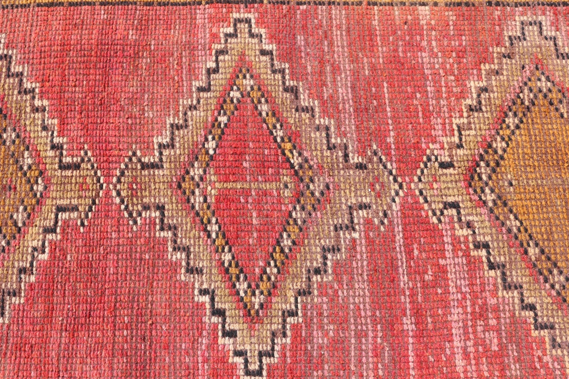 Turkish Rug, Rugs for Stair, Cool Rug, Red Floor Rugs, 2.8x11.9 ft Runner Rugs, Stair Rug, Home Decor Rug, Hallway Rug, Vintage Rug