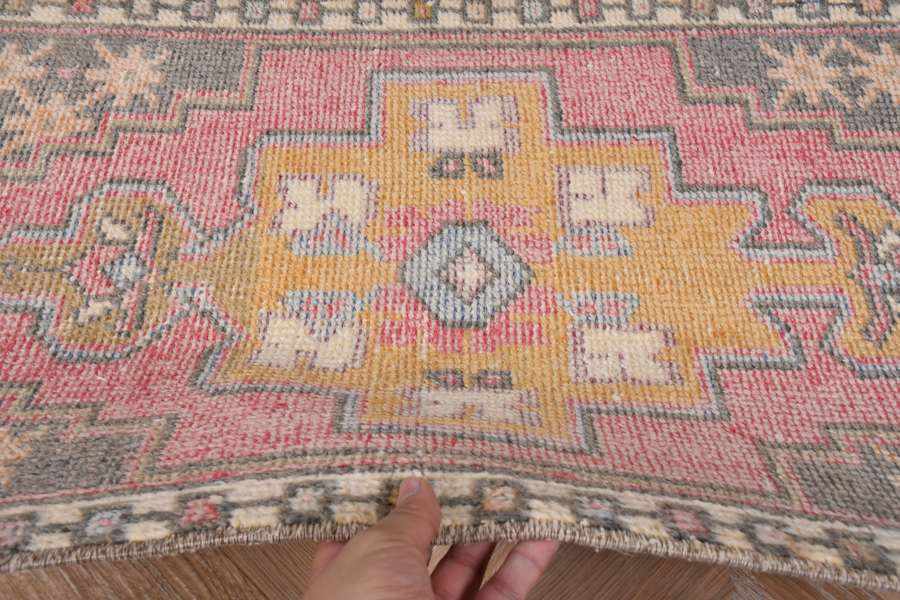 Nursery Rug, Wall Hanging Rug, Vintage Rug, Beige Oriental Rug, Turkish Rug, Oushak Rug, Anatolian Rugs, 1.7x3.2 ft Small Rug, Office Rug