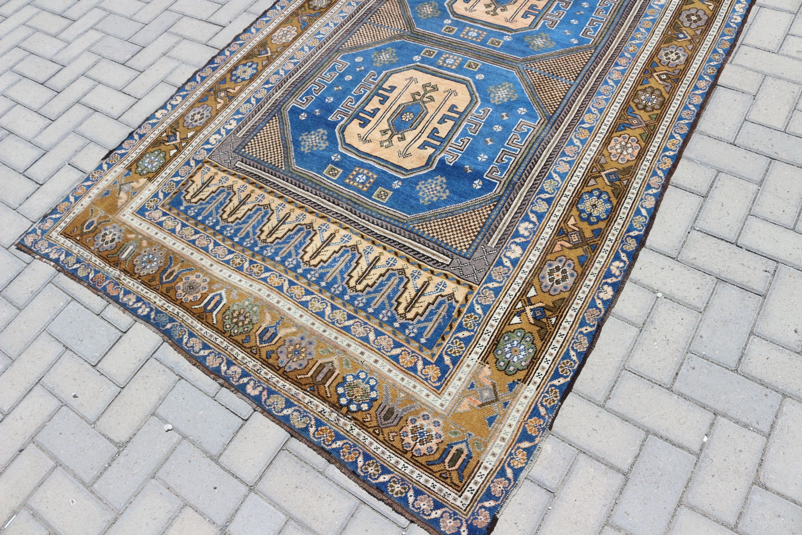 Bedroom Rugs, Turkish Rug, Living Room Rug, Blue  4.8x10.1 ft Large Rugs, Antique Rugs, Moroccan Rug, Custom Rug, Vintage Rug