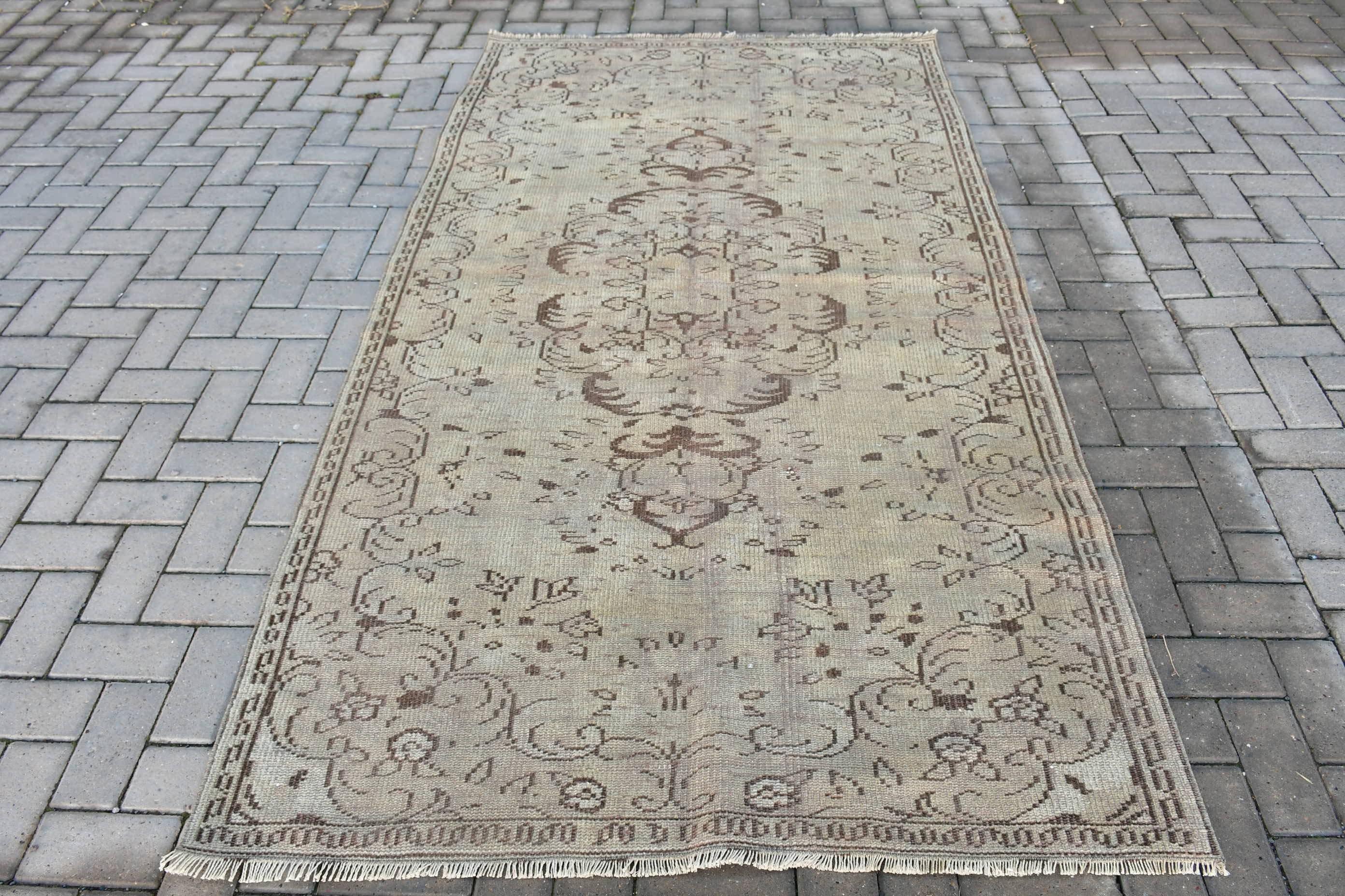 Retro Rug, 4.5x8.3 ft Area Rug, Cool Rug, Green Cool Rugs, Turkish Rug, Vintage Rug, Living Room Rug, Dining Room Rug