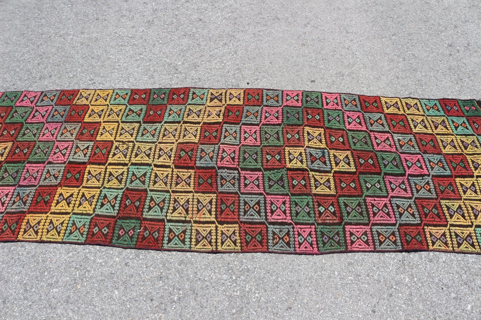 79x237 cm Yolluk Kilim, Nostaljik Kilim, Sarı Fas Kilim, Merdiven Kilim, Yolluk Kilim, Koridor Kilim, Mutfak Kilim, Uşak Kilim