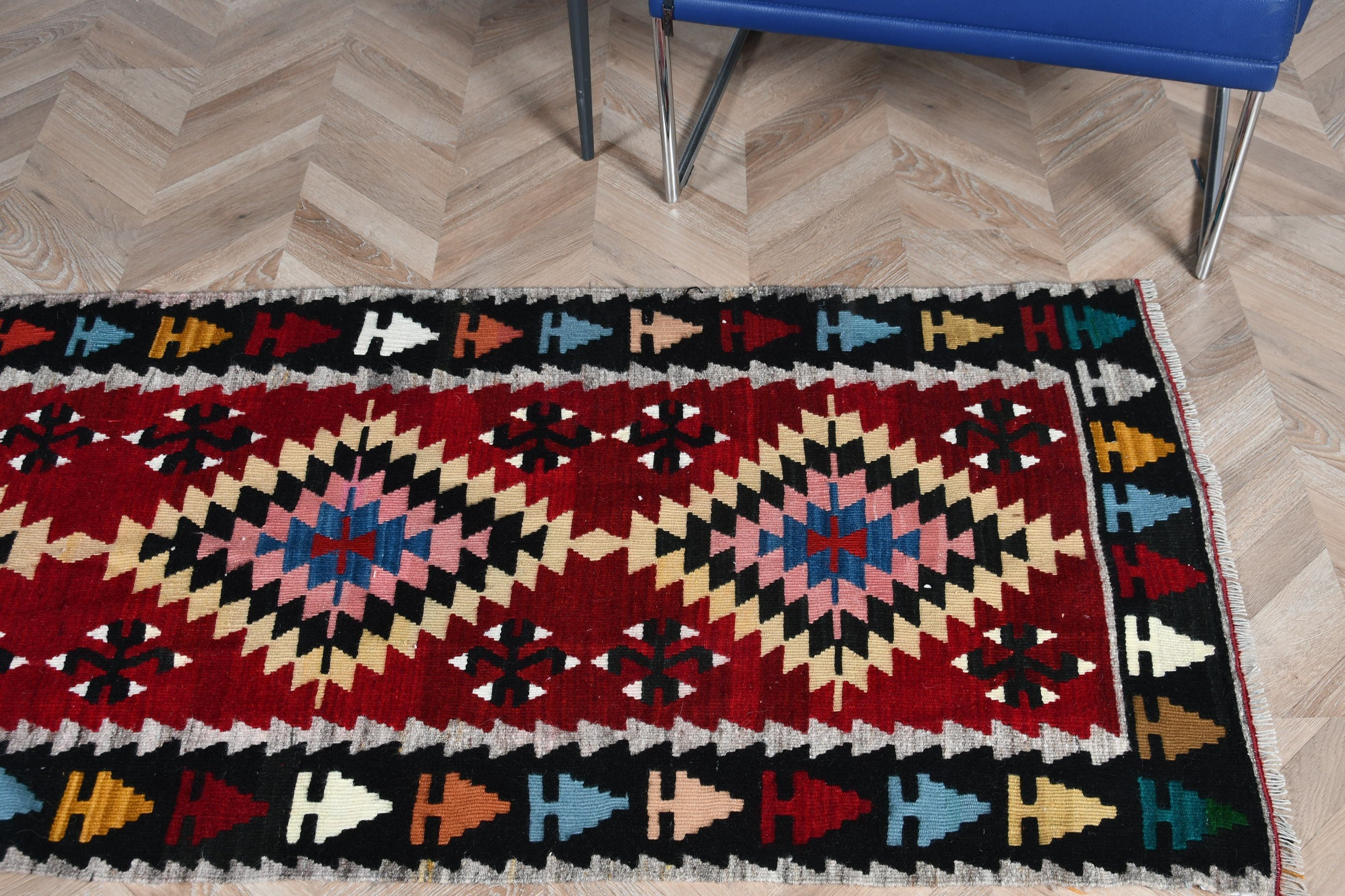 Anadolu Halısı, Kilim, Eklektik Halı, Vintage Halılar, Yer Halıları, Mutfak Halısı, Merdiven Halısı, Kırmızı Ev Dekor Halısı, Türk Halısı, 2.6x8 ft Yolluk Halısı