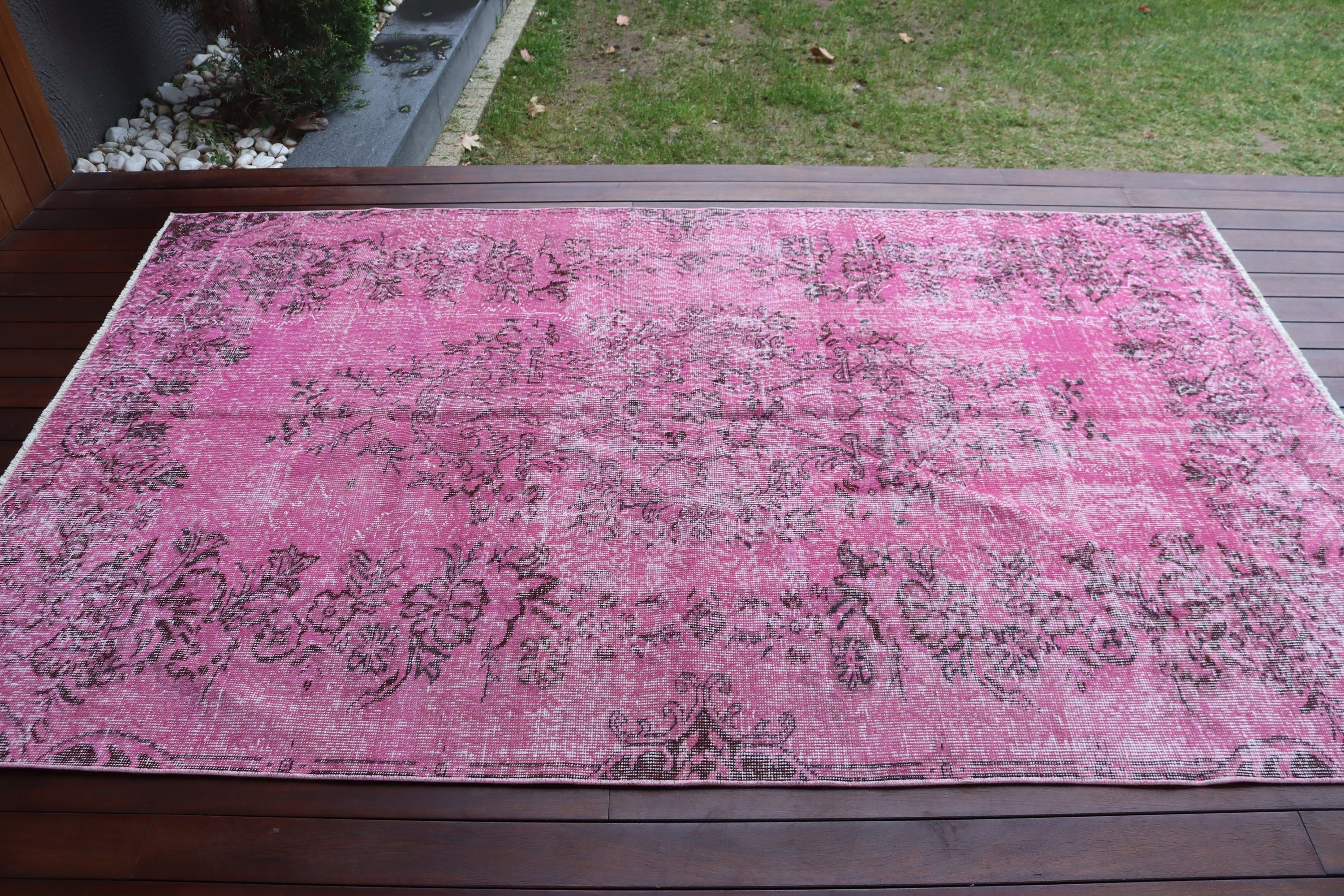 Kitchen Rug, Turkish Rugs, 4.9x8 ft Area Rug, Floor Rug, Boho Rug, Pink Home Decor Rugs, Dining Room Rugs, Vintage Rugs, Geometric Rug