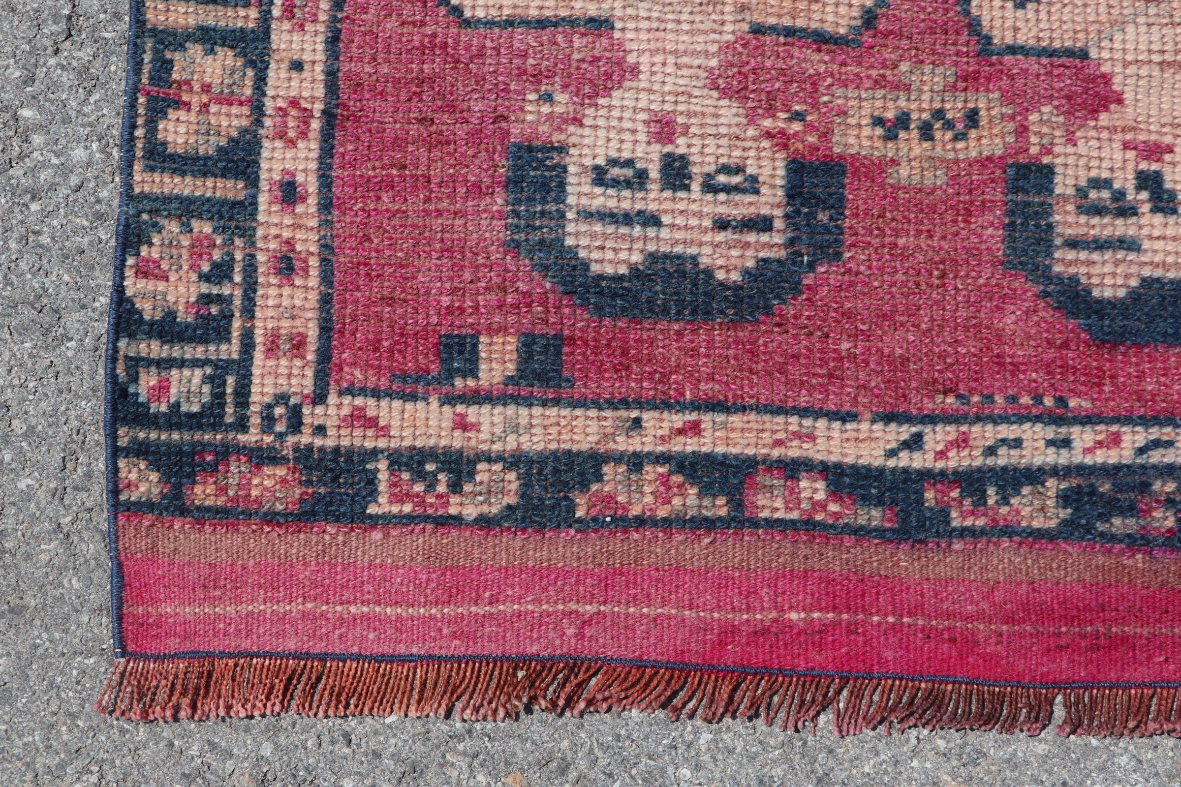 Corridor Rug, Anatolian Rugs, Pale Rug, Vintage Rugs, Rugs for Stair, Pink Oushak Rug, Turkish Rugs, 3.1x10.8 ft Runner Rug, Cool Rug