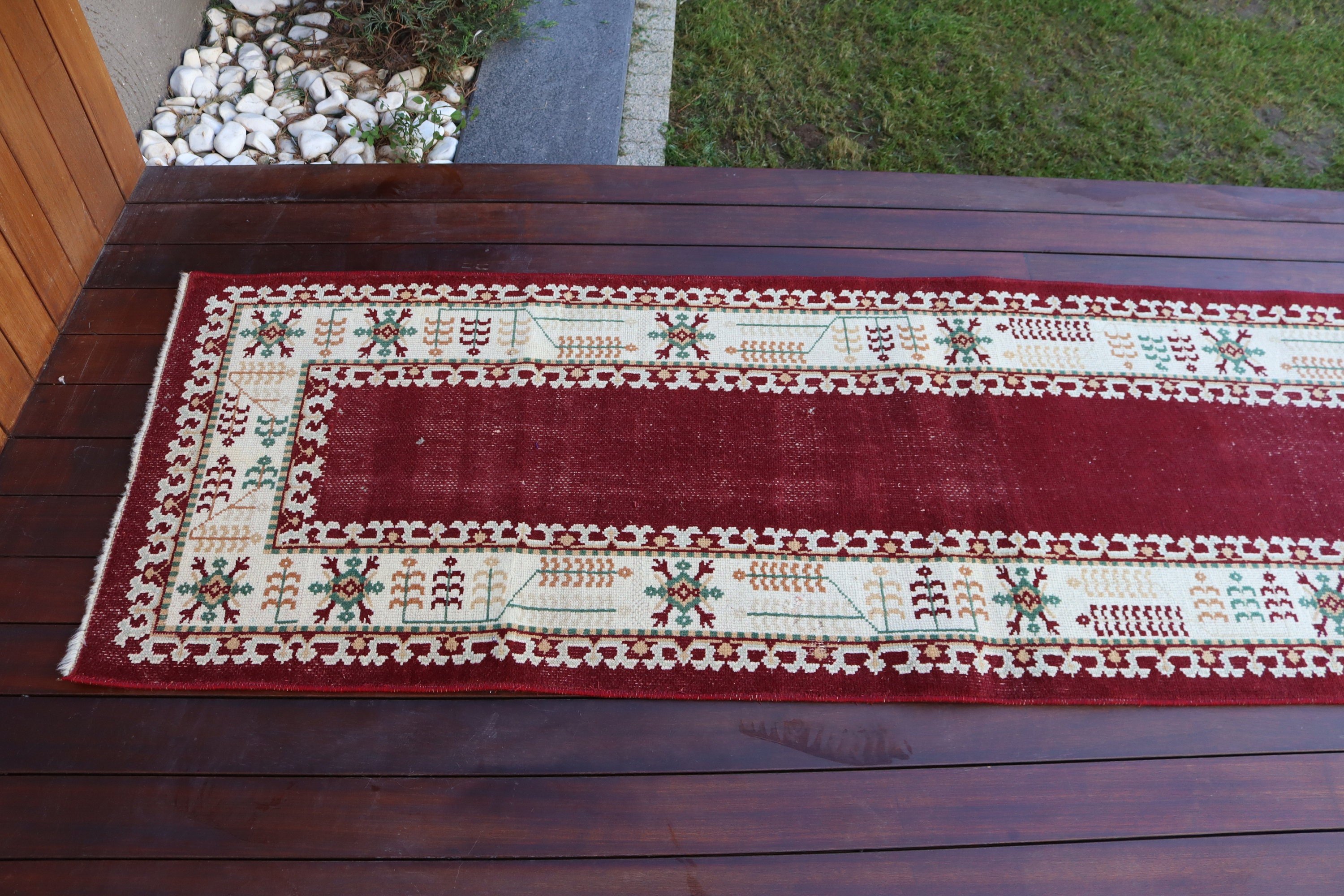 2.4x7.2 ft Runner Rug, Red Moroccan Rugs, Statement Rugs, Vintage Rugs, Luxury Rugs, Stair Rug, Modern Rugs, Long Runner Rug, Turkish Rug