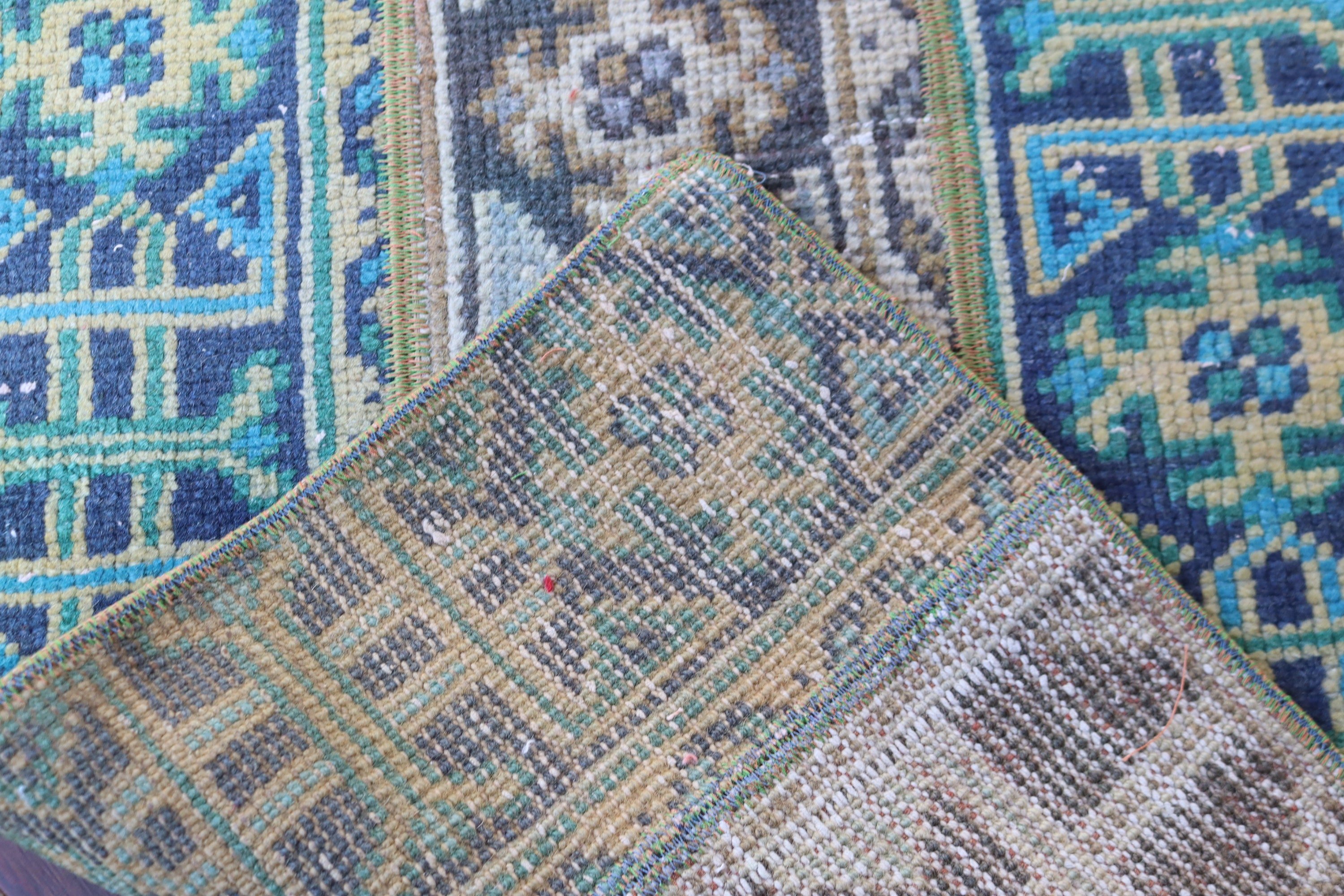 Vintage Halı, Küçük Alan Halıları, Mutfak Halısı, Türk Halıları, Boho Halıları, Yeşil Açıklama Halıları, Türkiye Halıları, 1.6x2.3 ft Küçük Halı, Geometrik Halılar