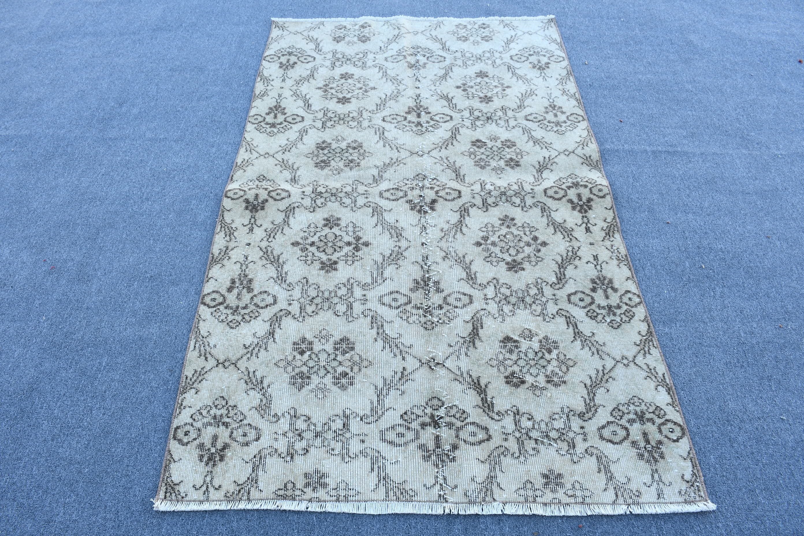 Floor Rug, Nursery Rugs, Vintage Rug, Rugs for Bedroom, Beige Bedroom Rugs, Turkish Rug, Entry Rug, Home Decor Rug, 3.7x6.3 ft Accent Rug