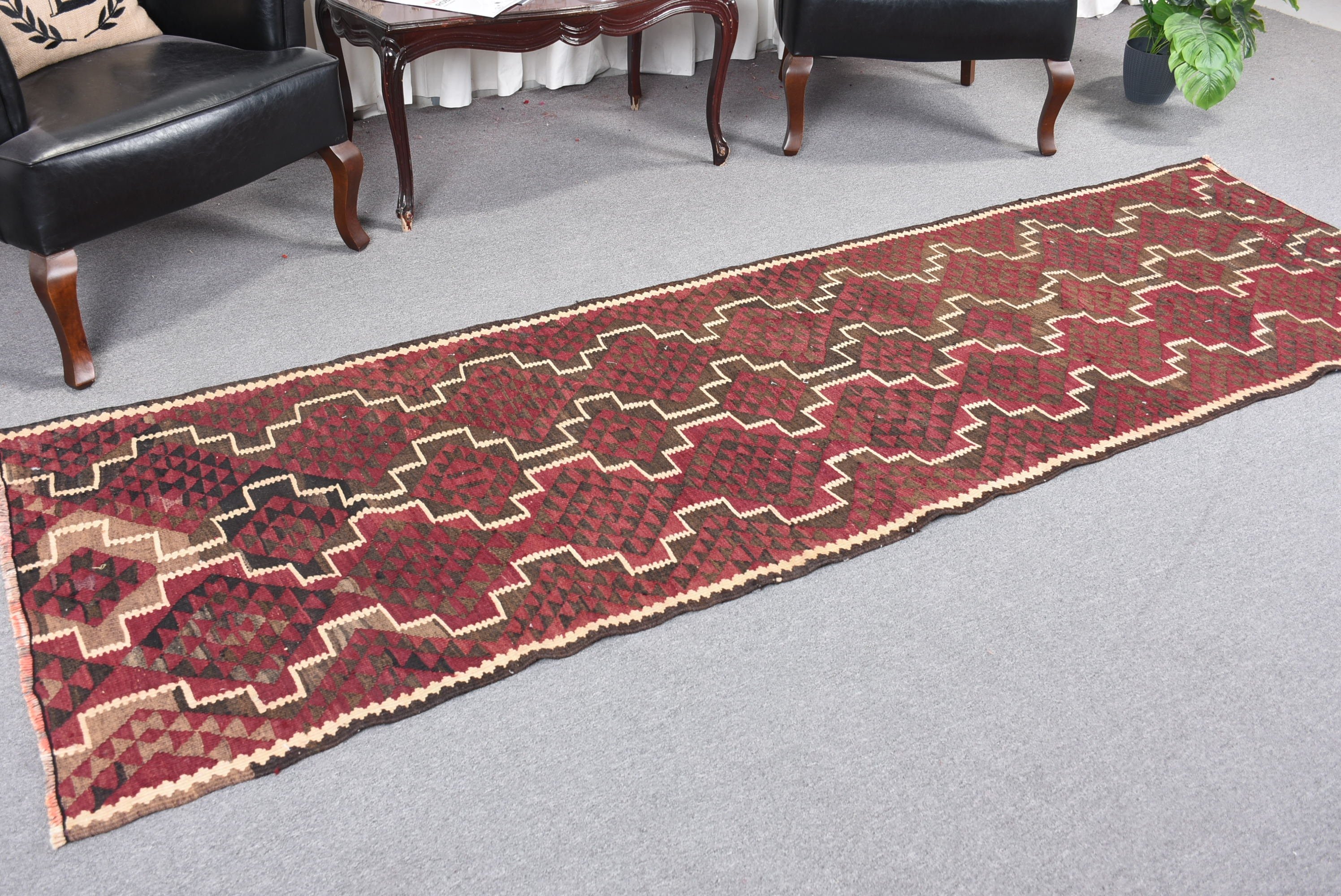 Mutfak Kilim, Kırmızı Ev dekoru Kilim, Mutfak Kilim, Uşak Kilim, Nostaljik Kilim, Koridor Kilim, 95x238 cm Yolluk Kilim, Merdiven Kilim