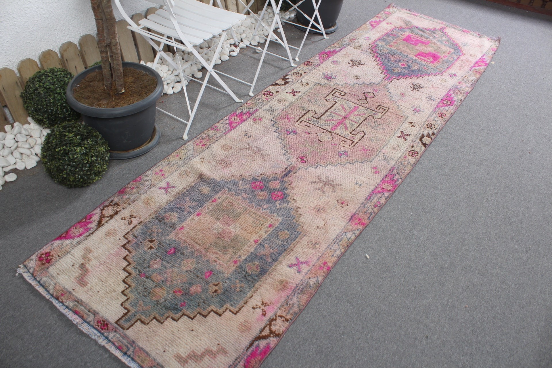 Türk Halısı, Bej Ev Dekorasyonu Halıları, Sanat Halıları, Antika Halı, Merdiven Halısı, Runner Halıları, 2.9x10.8 ft Runner Halısı, Vintage Halı, Mutfak Halısı