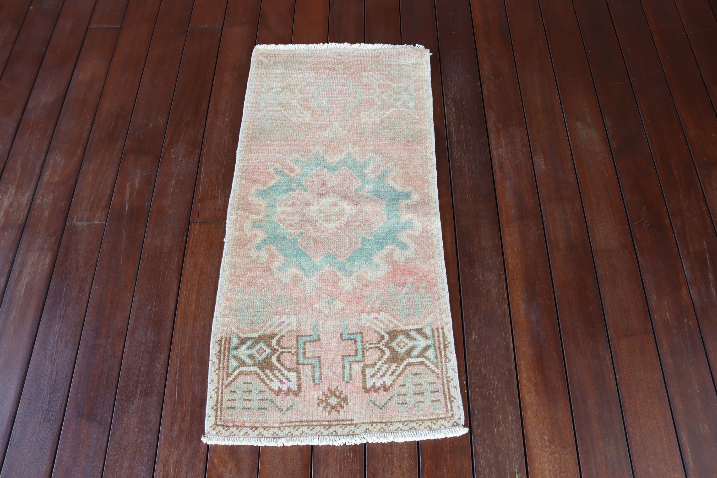 Vintage Rug, Boho Rug, Modern Rug, Turkish Rugs, Beige Cool Rug, Floor Rugs, Bathroom Rug, Nursery Rug, Rugs for Bath, 1.5x3 ft Small Rugs