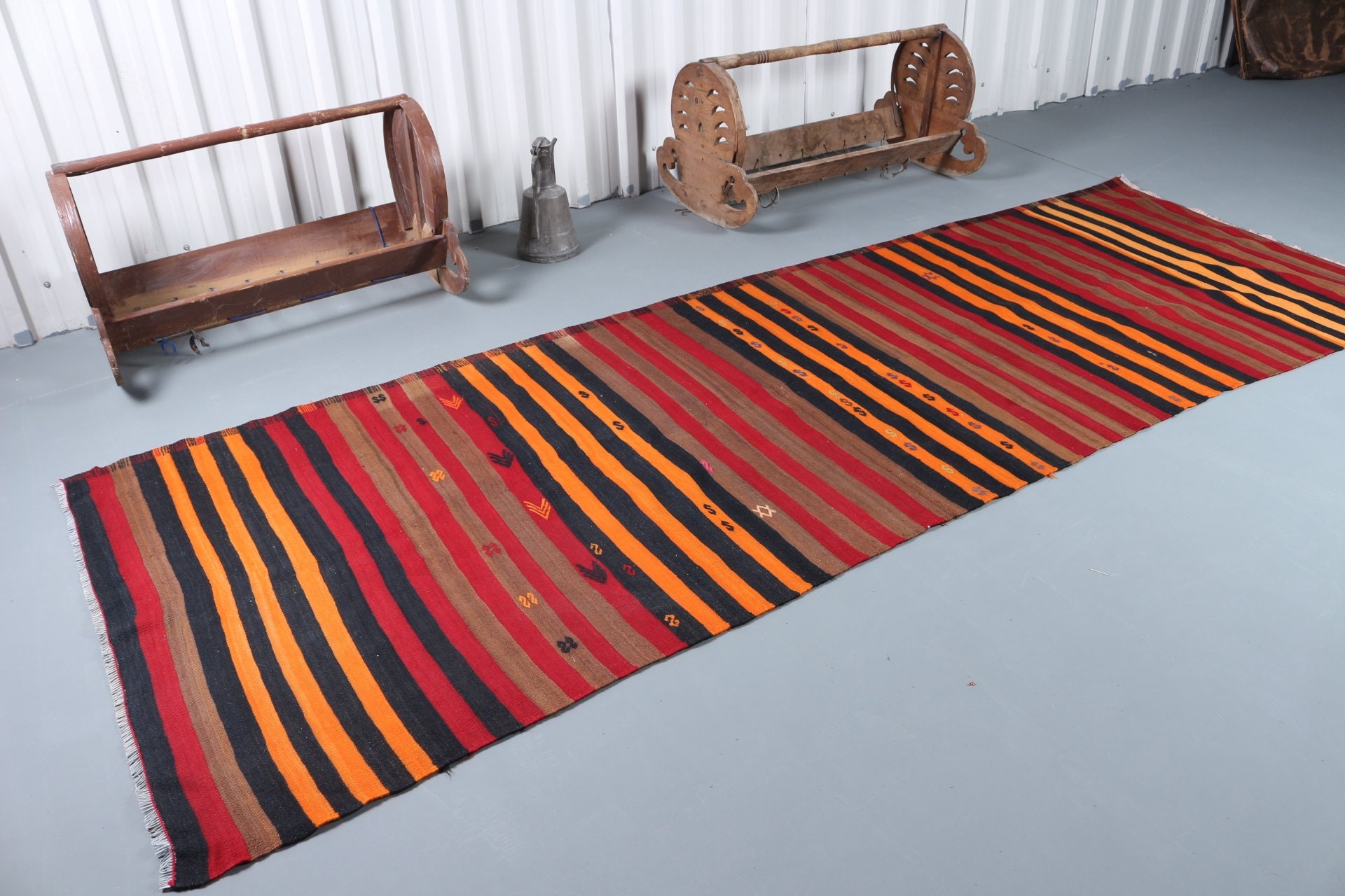 Vintage Halılar, Runner Halıları, 3.9x11.2 ft Runner Halısı, Koridor Halısı, Oryantal Halılar, Kırmızı Oryantal Halı, Mutfak Halısı, Türk Halıları, Kilim