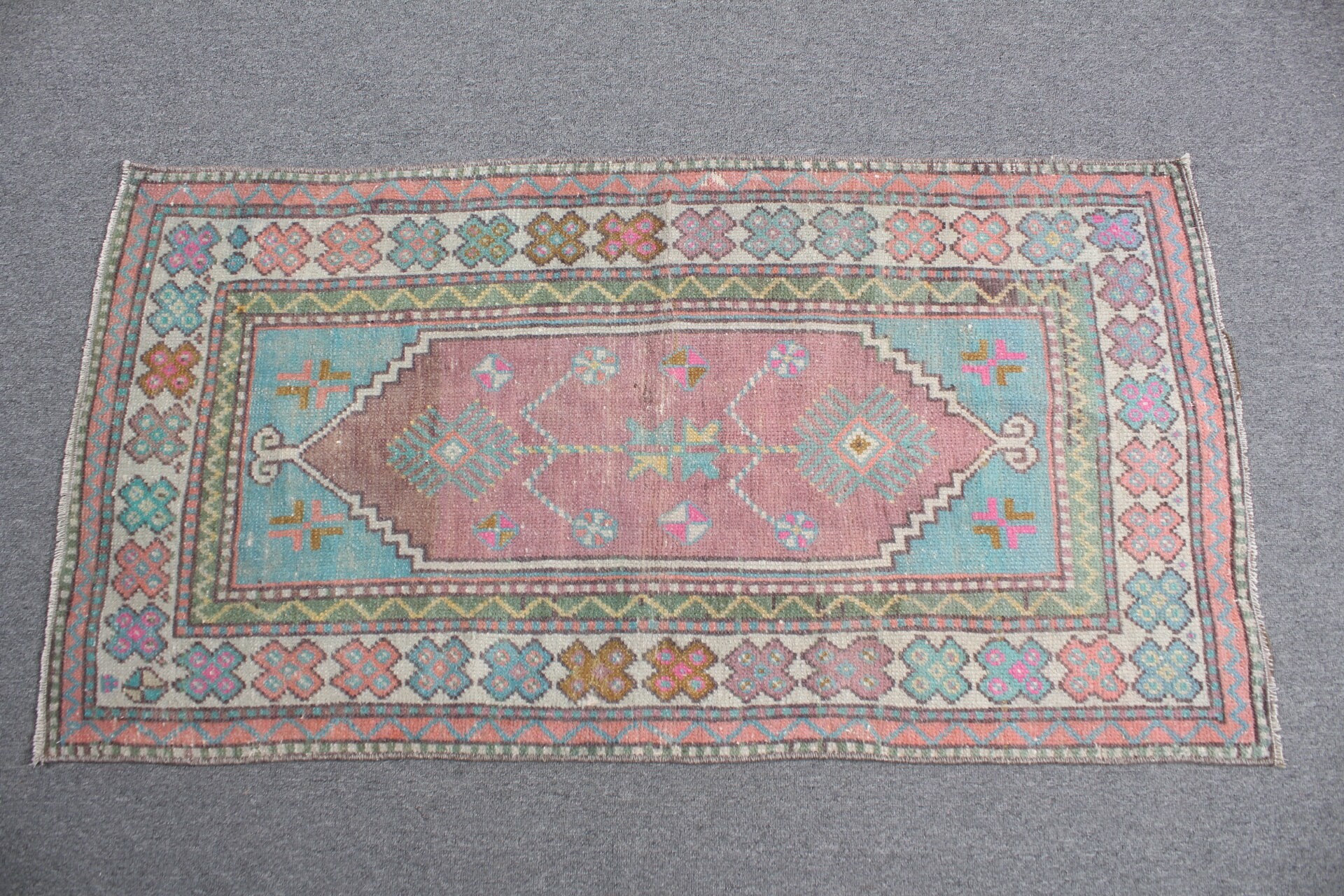 Vintage Halı, Antika Halılar, Yer Halısı, Yatak Odası Halıları, Mor Yün Halı, Araba Paspas Halıları, Mutfak Halıları, 2.2x4.2 ft Küçük Halı, Türk Halısı