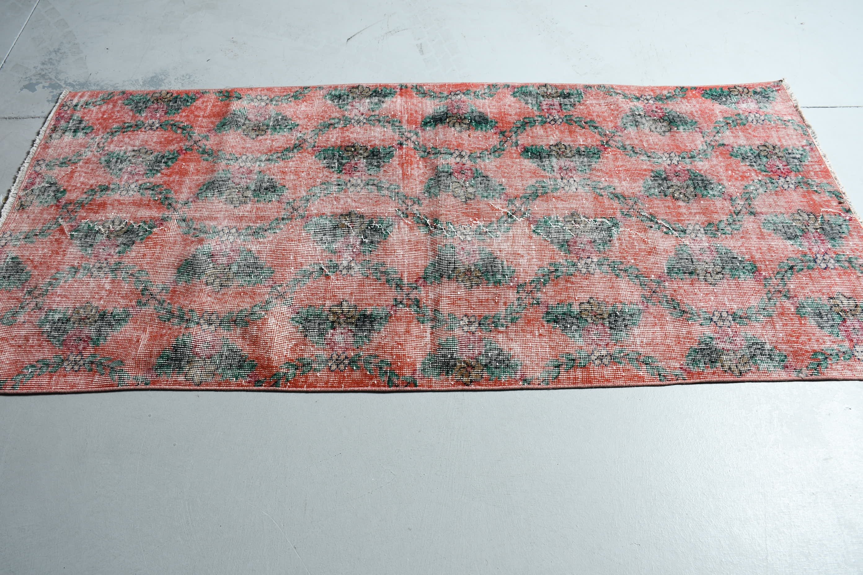 Türk Halısı, Antika Halılar, Pembe Anadolu Halıları, Vintage Halı, 3,1x6,7 ft Accent Halı, Çocuk Halısı, Giriş Halısı, Mutfak Halıları, Çocuk Odası Halıları