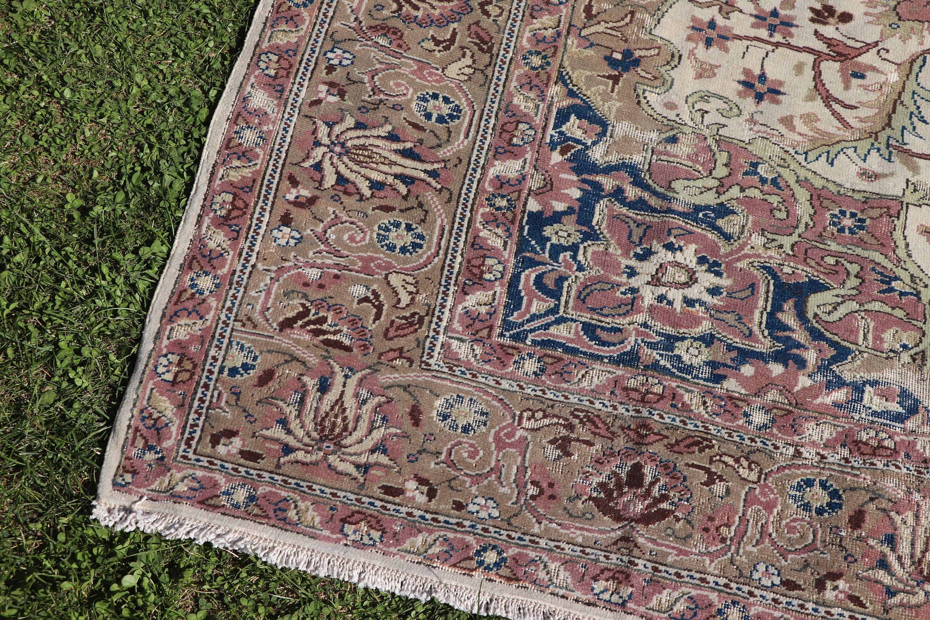 Vintage Halılar, El Dokuma Halılar, 6.5x9.8 ft Büyük Halı, Türk Halısı, Pembe Açıklama Halıları, Lüks Halı, Büyük Vintage Halılar, Büyük Boho Halıları