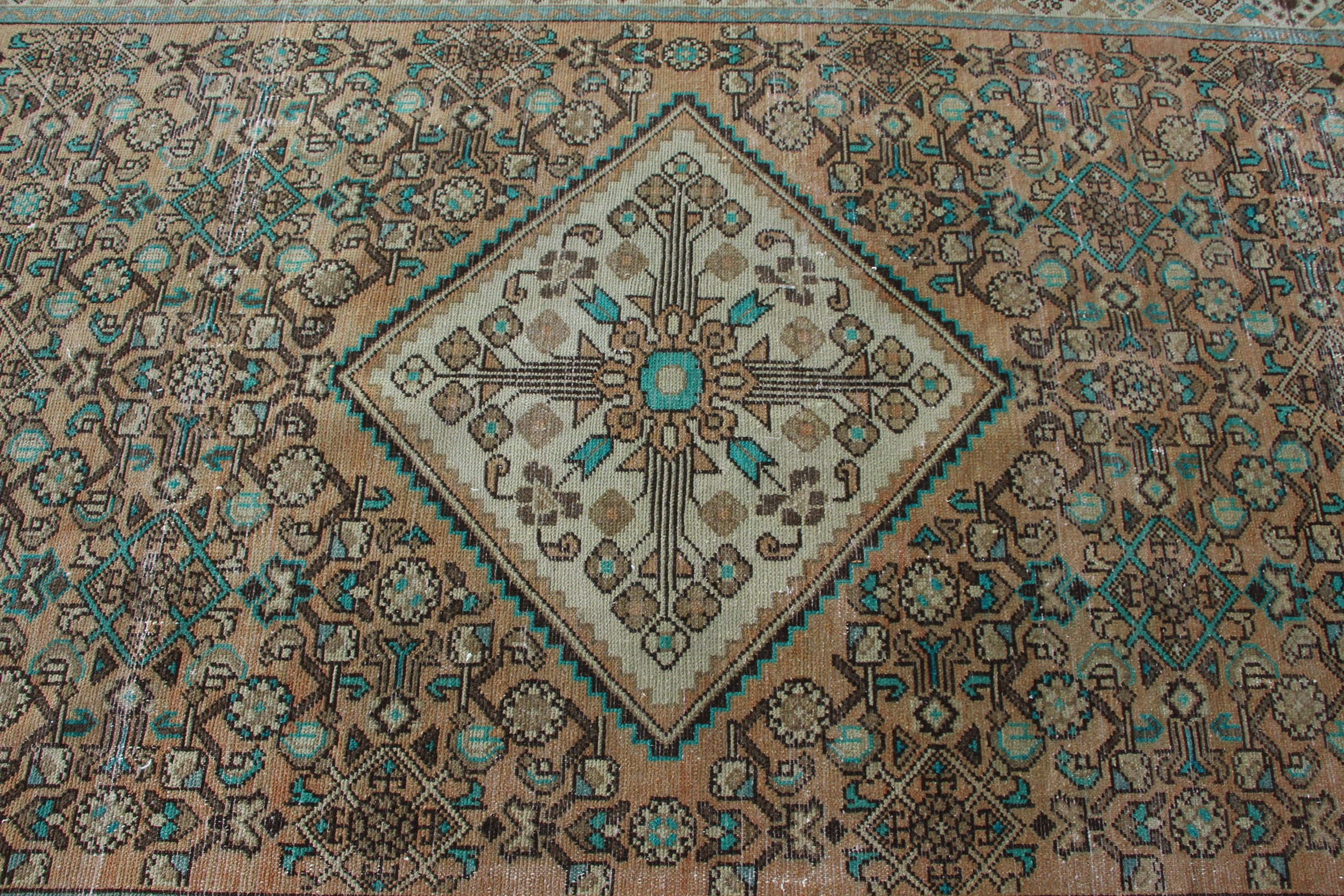 Türk Halıları, Harika Halılar, 5.1x10 ft Büyük Halı, Vintage Halı, Büyük Vintage Halılar, Kahverengi El Dokuma Halılar, Büyük Boho Halılar, Antika Halılar