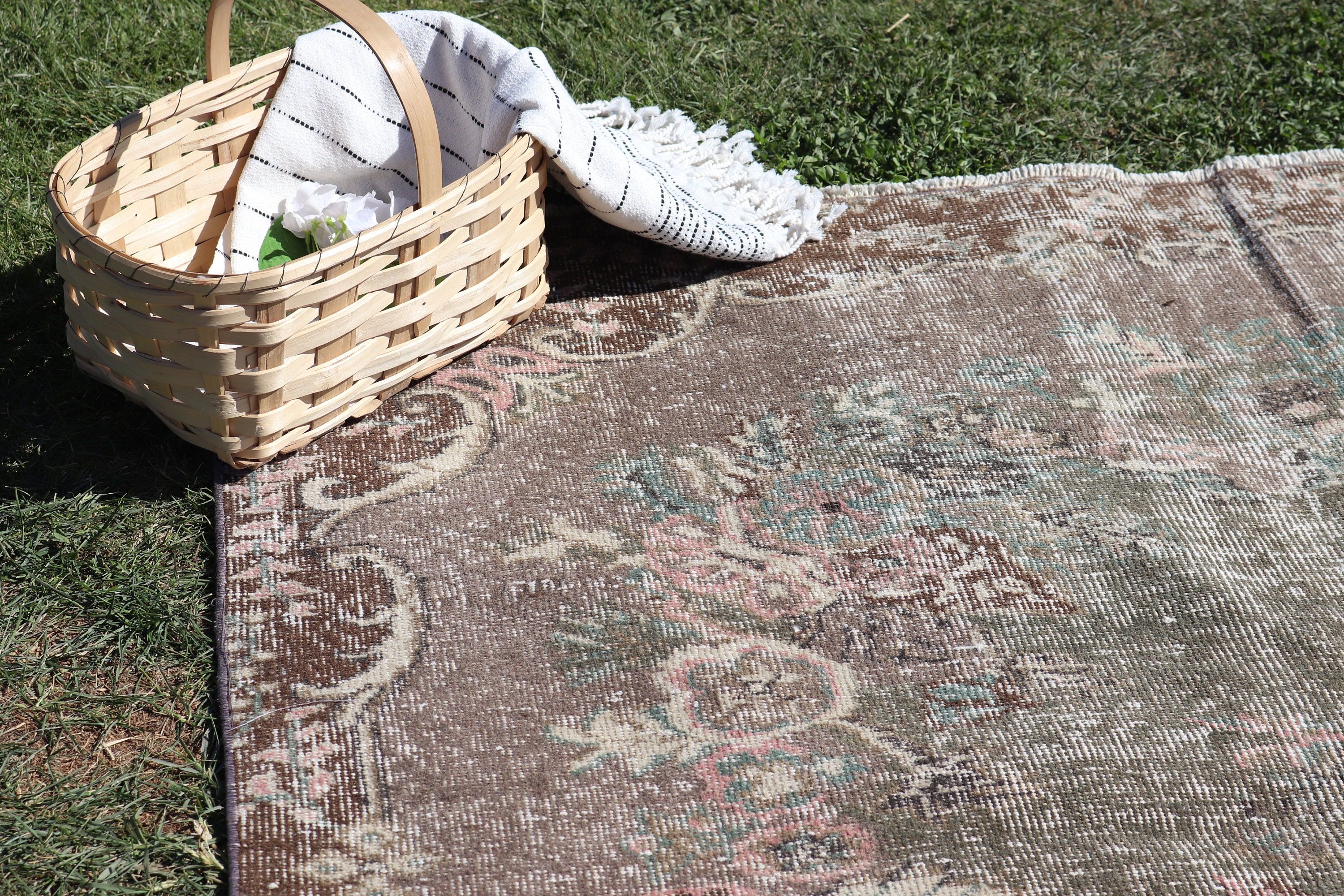 Green Kitchen Rug, Moroccan Rugs, Living Room Rug, Vintage Rug, Statement Rugs, Turkish Rugs, 5.8x9.2 ft Large Rug, Large Boho Rug